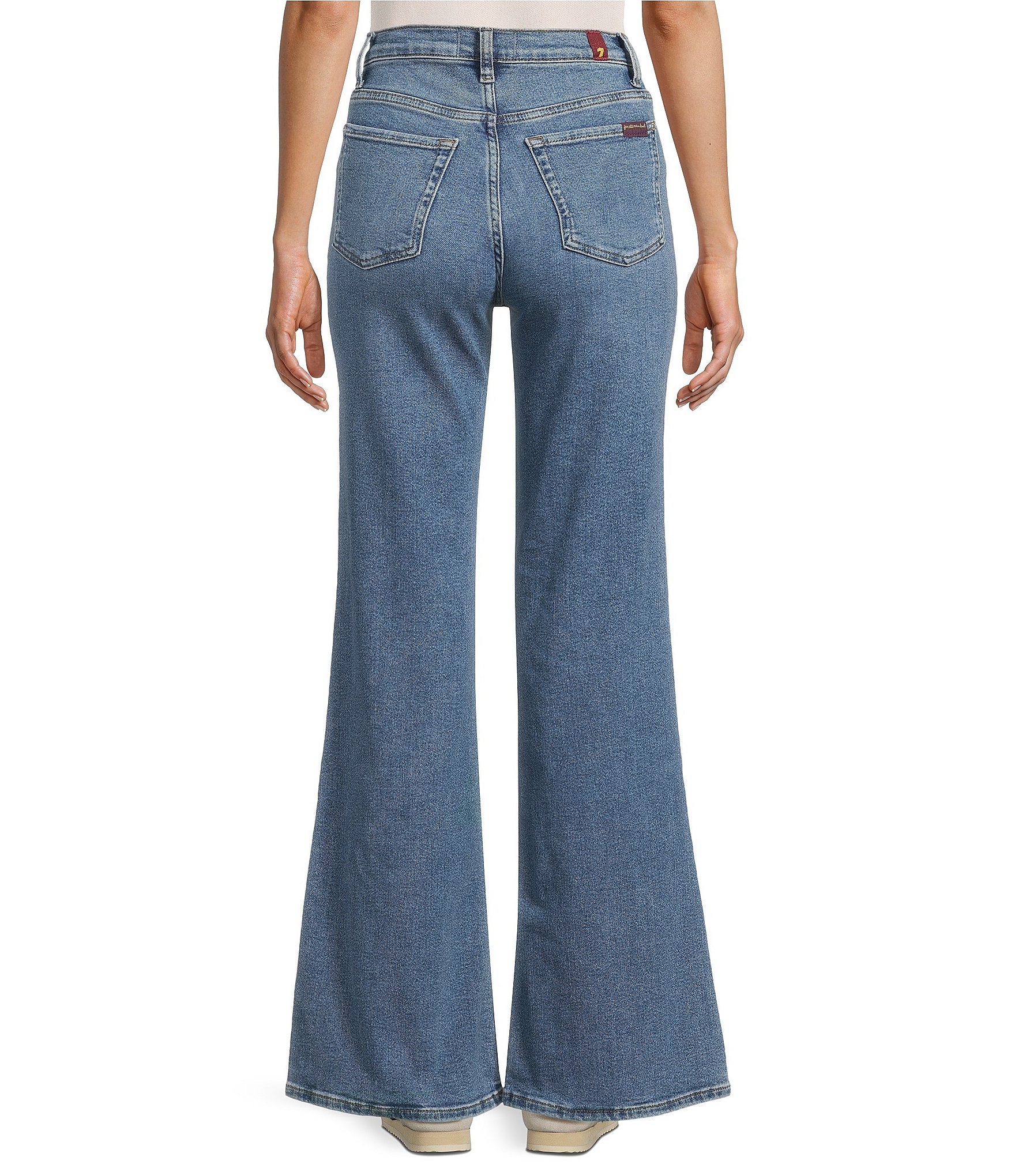 7 For All Mankind Modern Dojo Tailorless High Rise Flare Leg Jeans