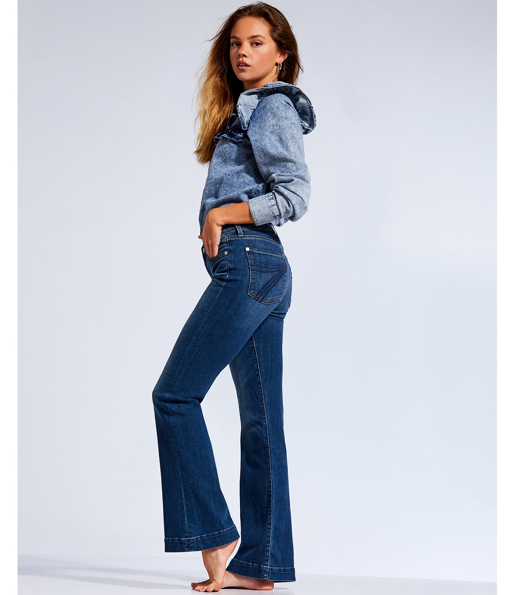 7 For All Mankind Tailorless Dojo Flare Leg Jeans