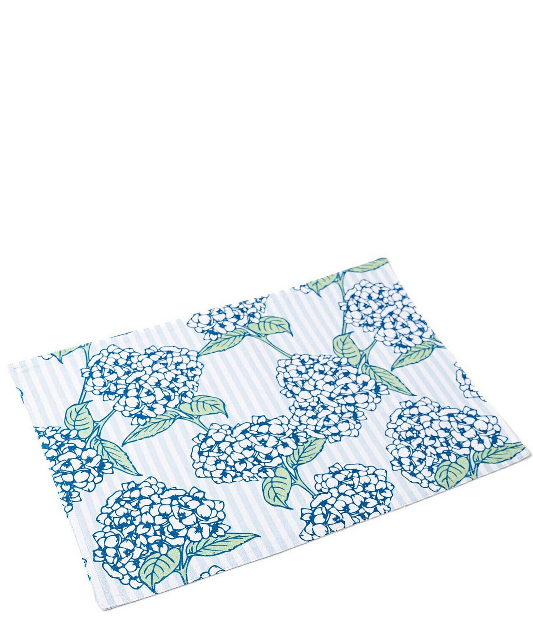 8 Oak Lane Hydrangea Stem Reversible Placemat, Set of 6