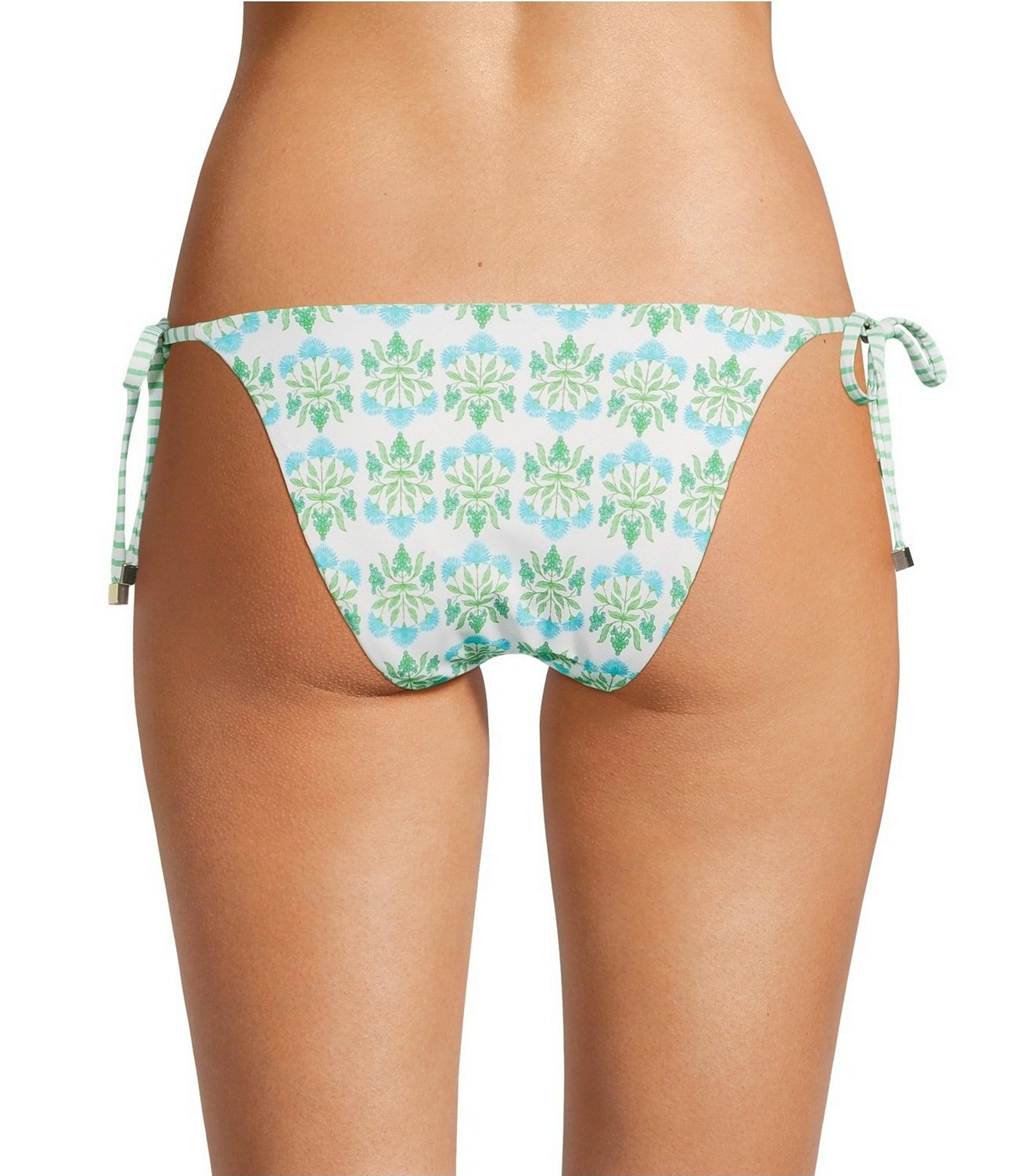 A Loves A Seaside Reversible Embroidered Tie Side Swim Bottom