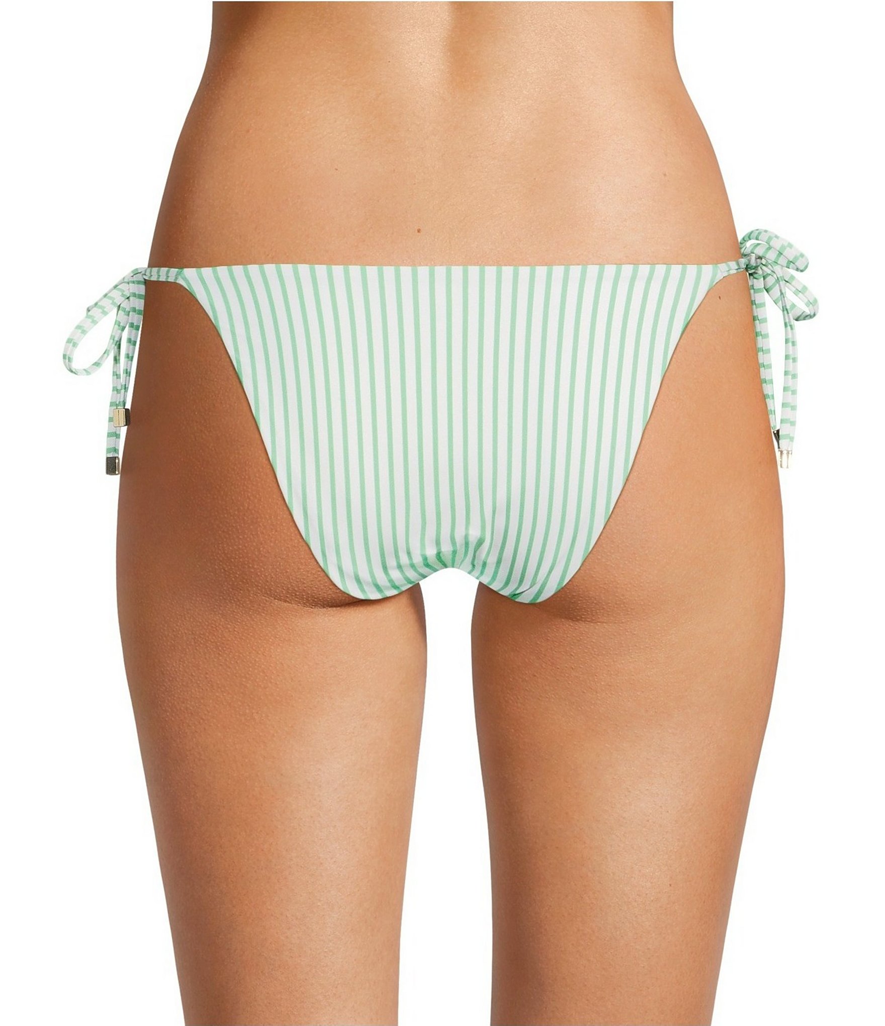 A Loves A Seaside Reversible Embroidered Tie Side Swim Bottom