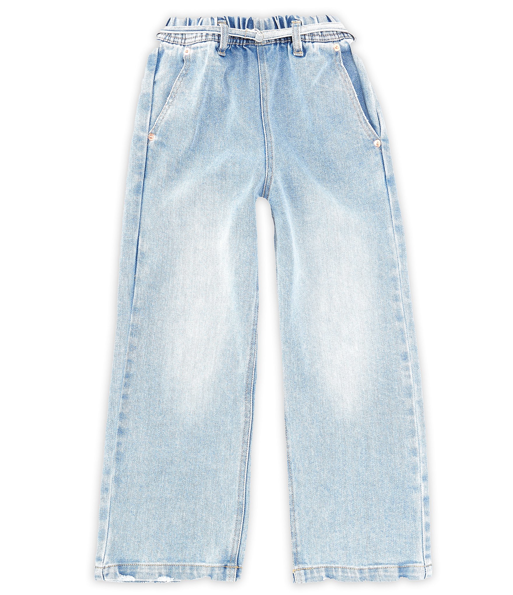 A Loves A Big Girls 7-16 Wide Leg Denim Pants