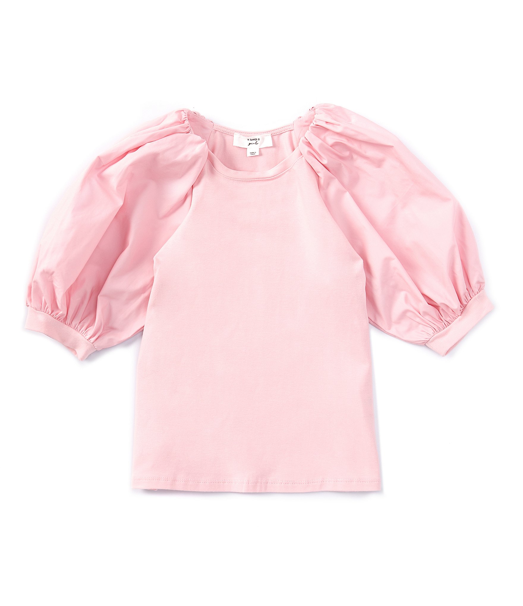 A Loves A Little Girls 2T-6X Bubble Sleeve Pullover Blouse