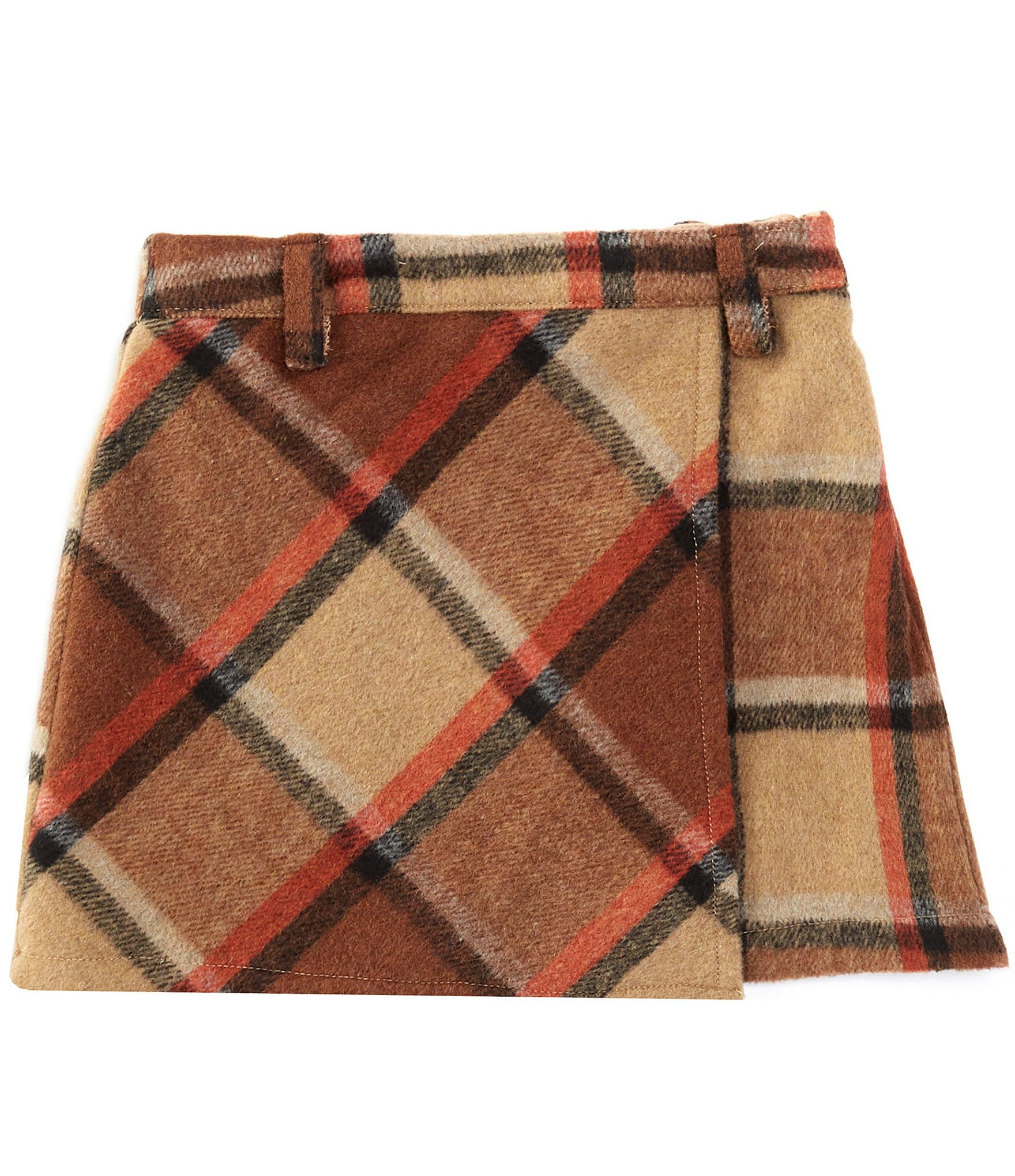 A Loves A Big Girls 7 16 Mini Plaid Wrap Skort Dillard s