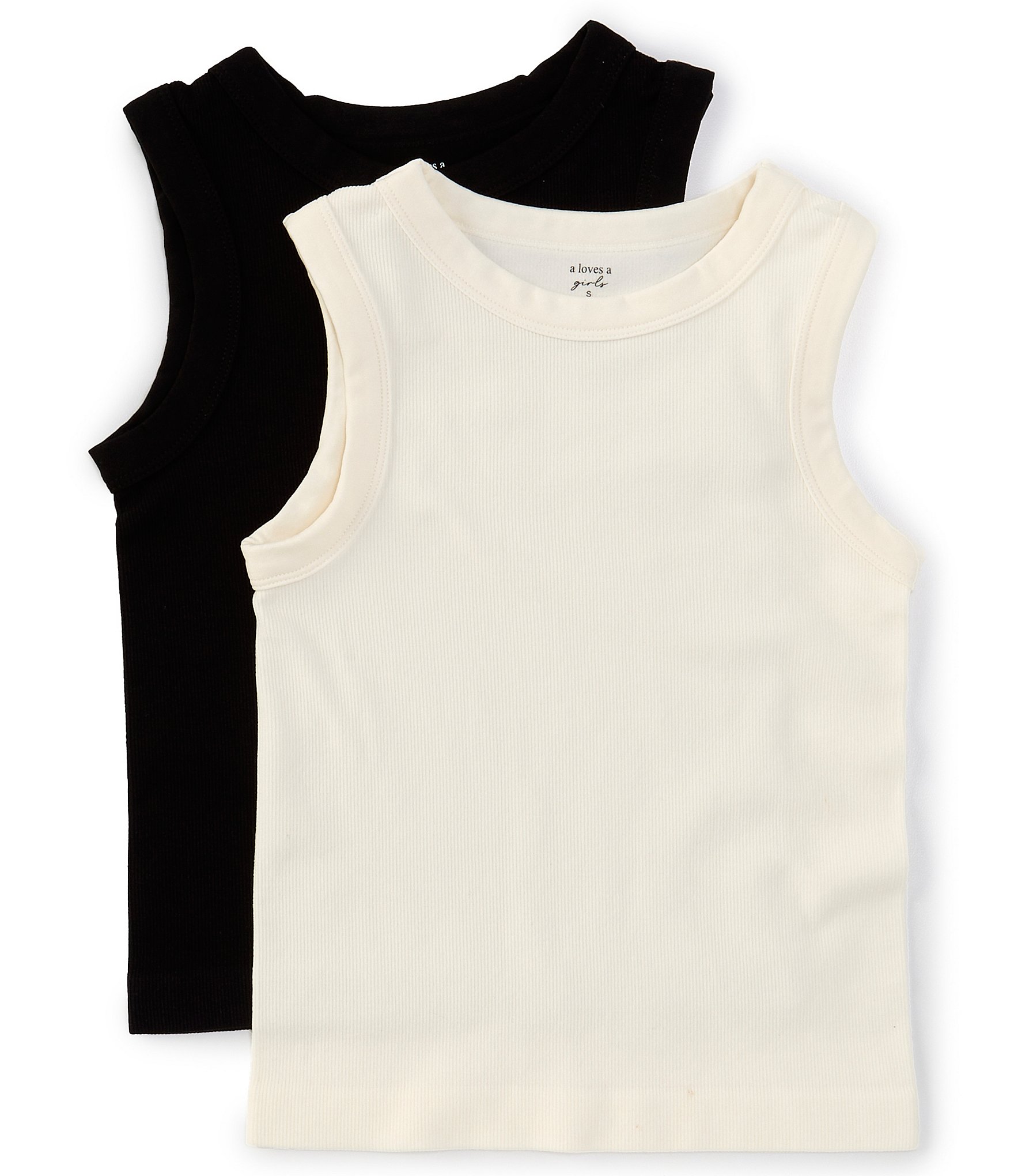 A Loves A Big Girls 7-16 Sleeveless 2-Pack Seamless Tank