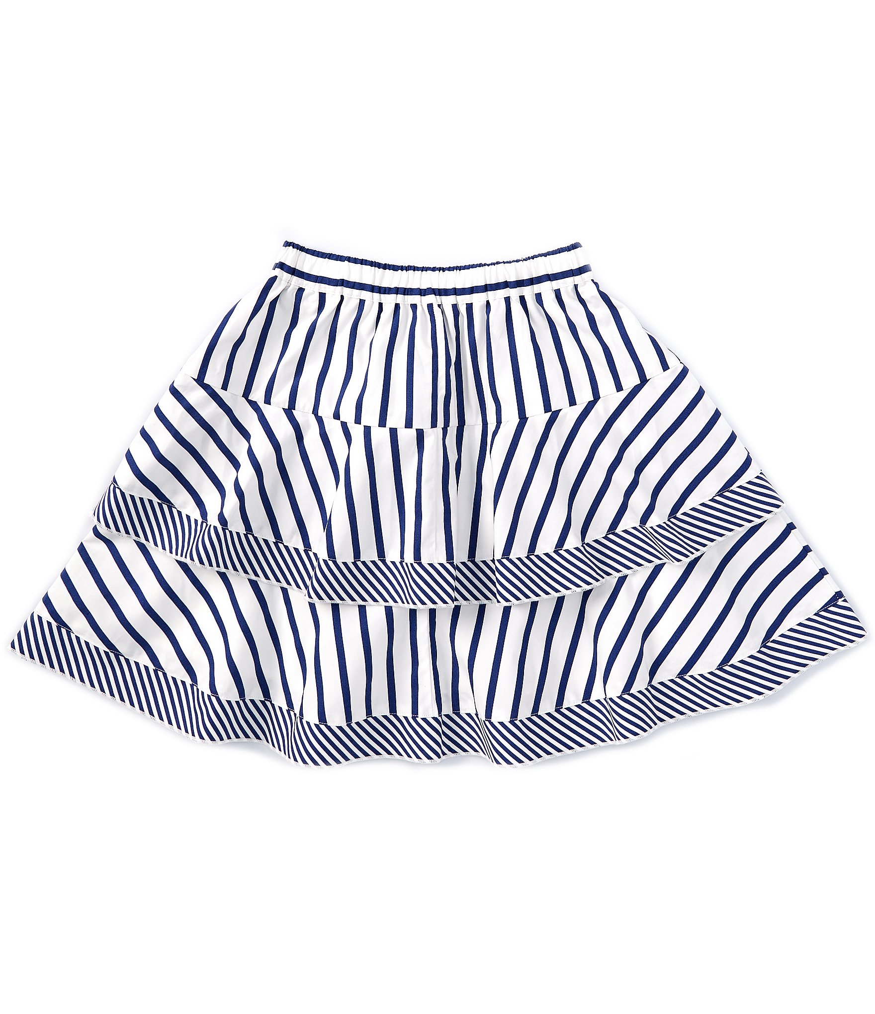 A Loves A Big Girls 7-16 Stripe Print Tiered Skirt