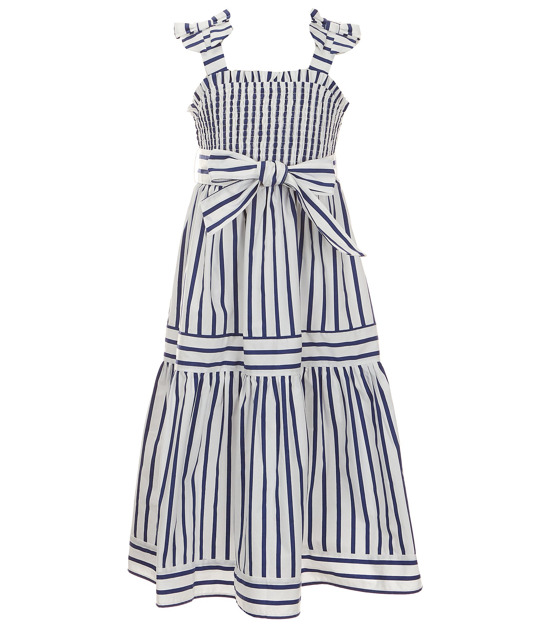 A Loves A Big Girls 7-16 Tiered Stripe Maxi Dress | Dillard's