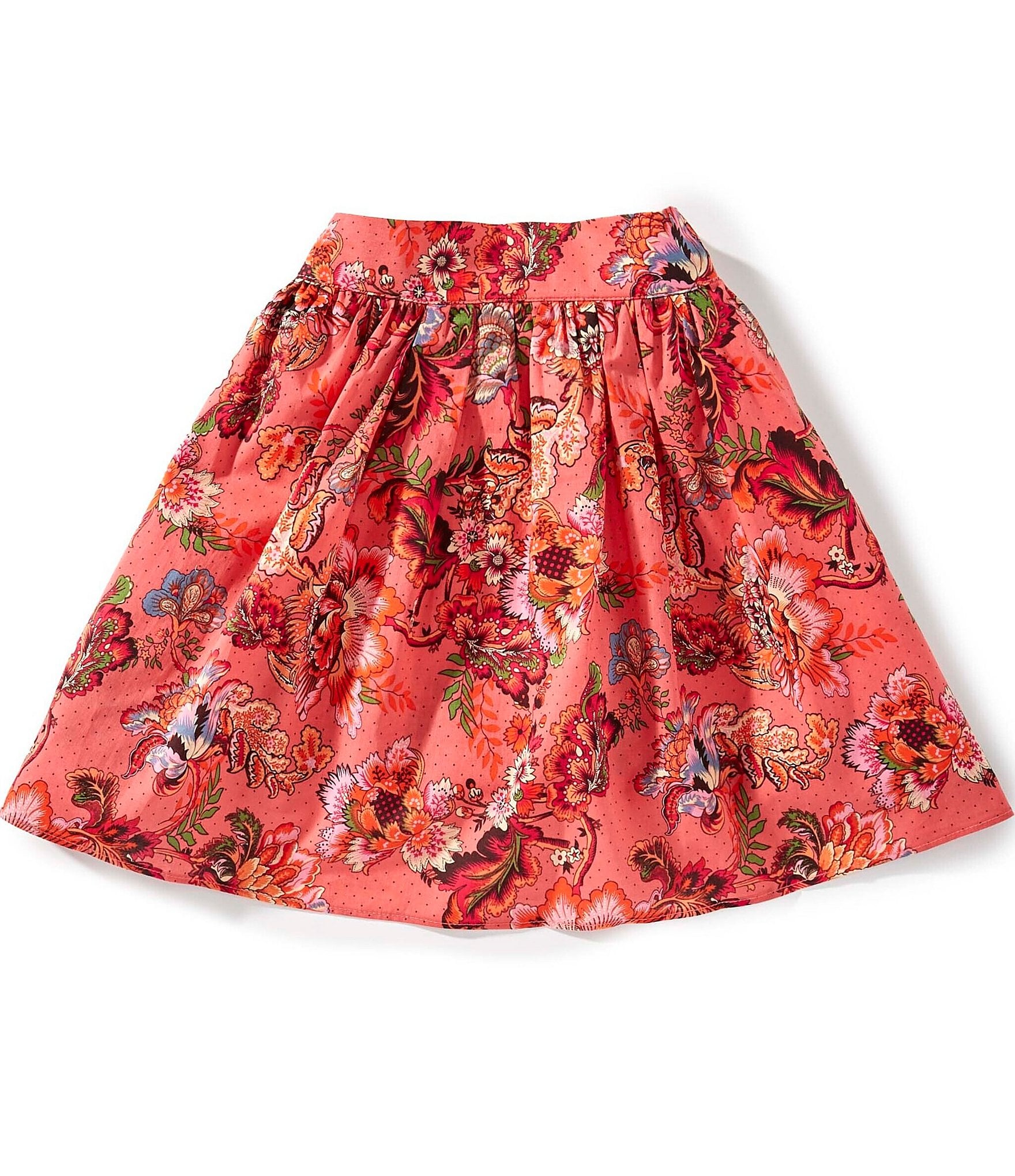 A Loves A Big Girls Floral Dot Printed Mini Skirt