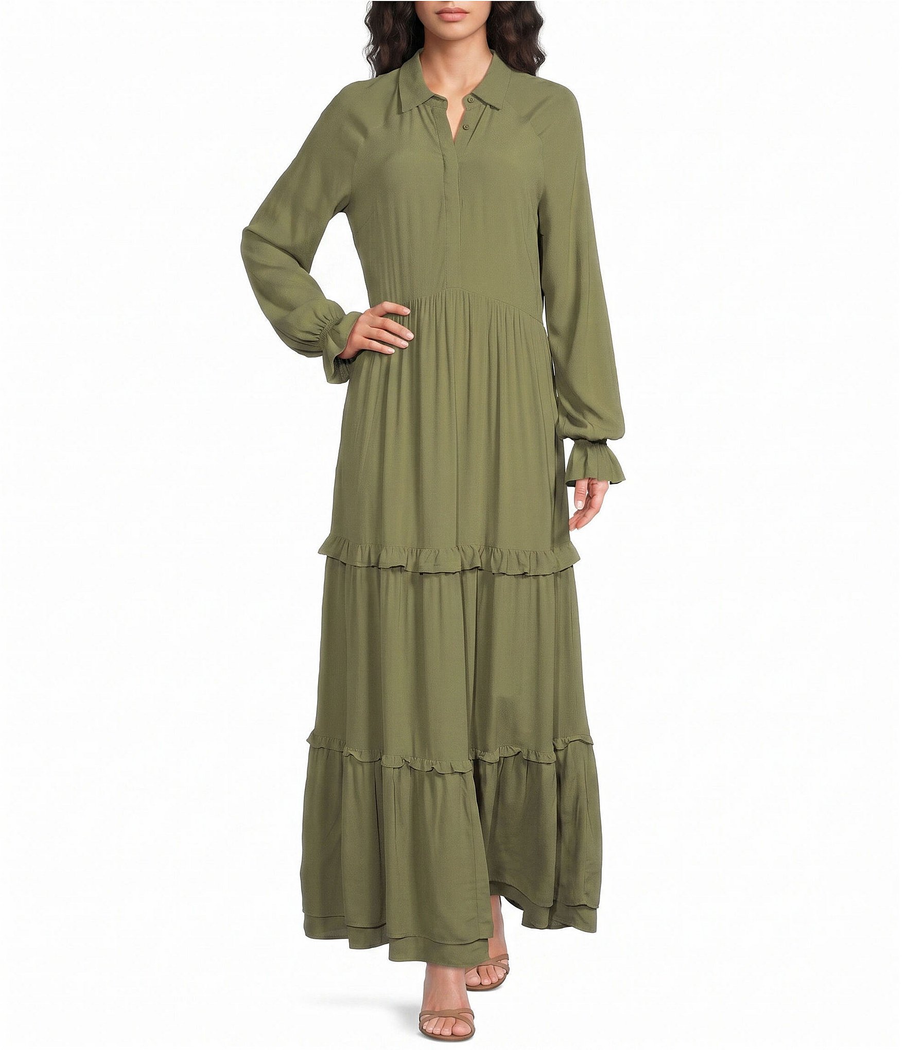Women's Green Maxi Dresses and Full-Length Dresses