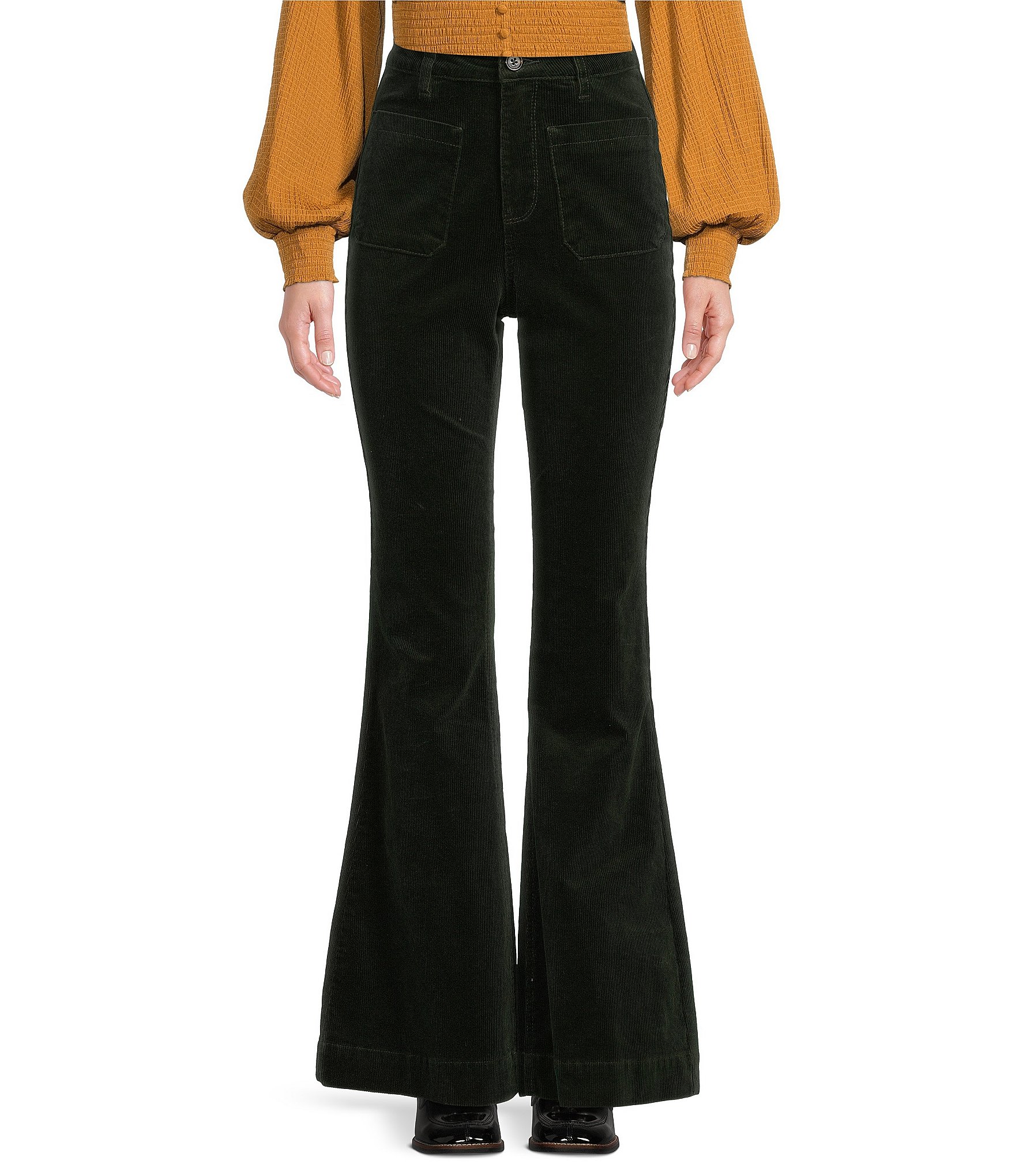 A Loves A Corduroy High Waisted Flare Leg Pants | Dillard's