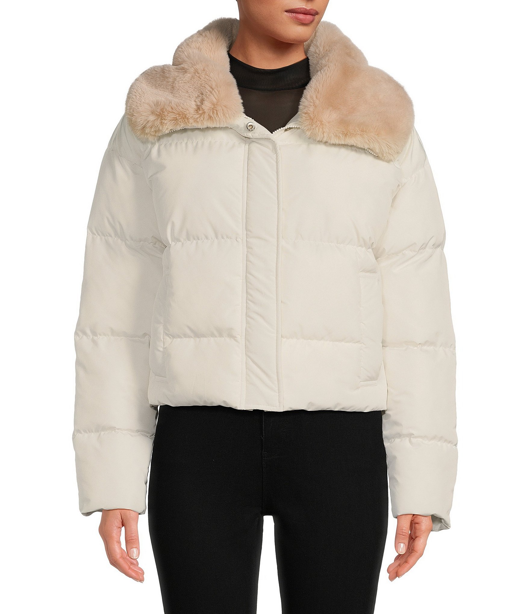 GB Signature Cropped Puffer Jacket