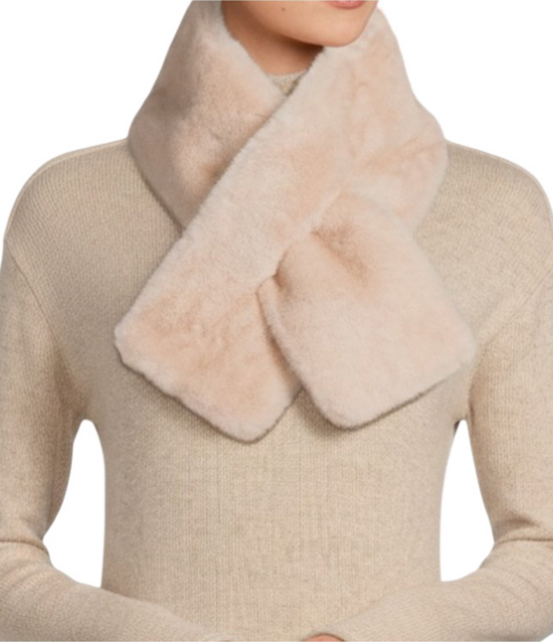 A Loves A Faux Fur Pull Through Scarf