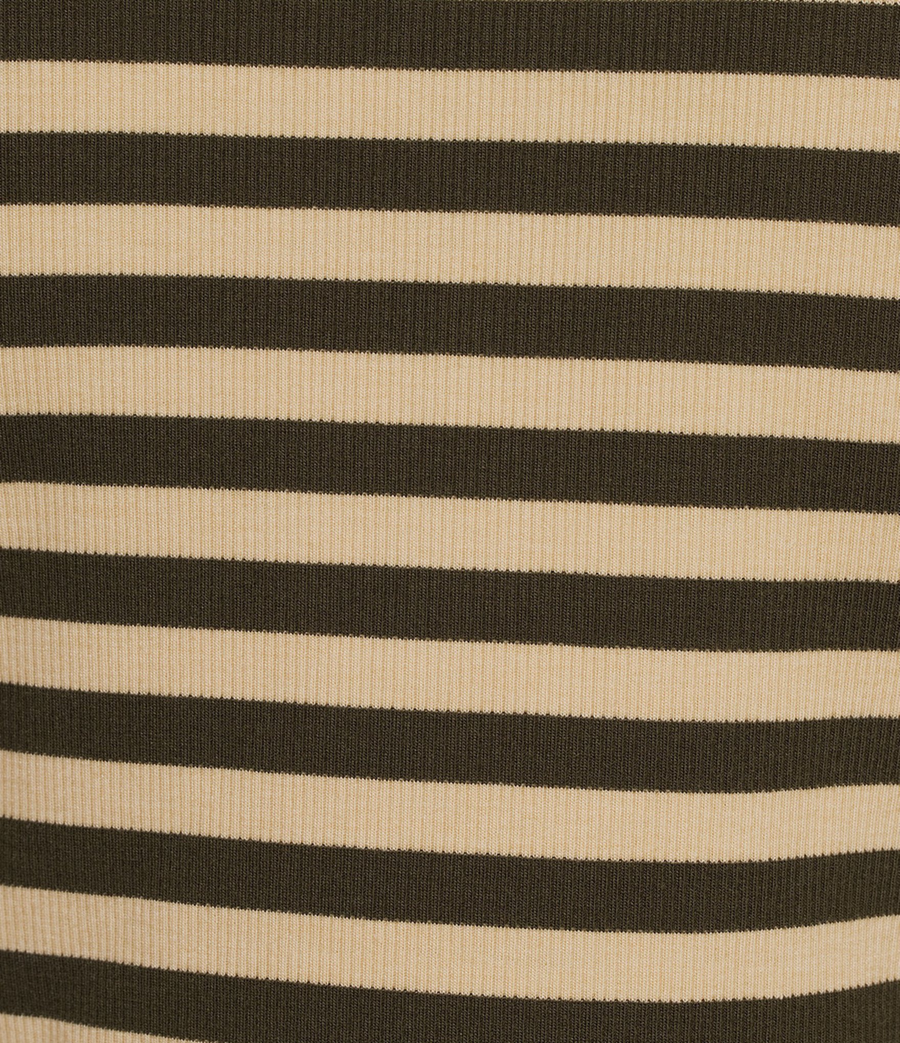 A Loves A Horizontal Stripe Print Stretch Knit Turtleneck Long Sleeve Tee