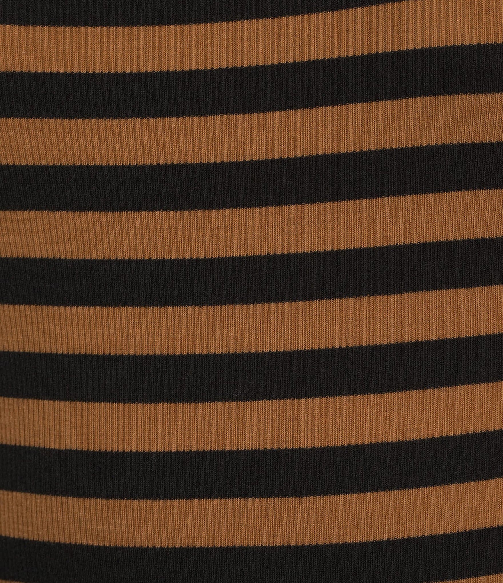 A Loves A Horizontal Stripe Print Stretch Knit Turtleneck Long Sleeve Tee