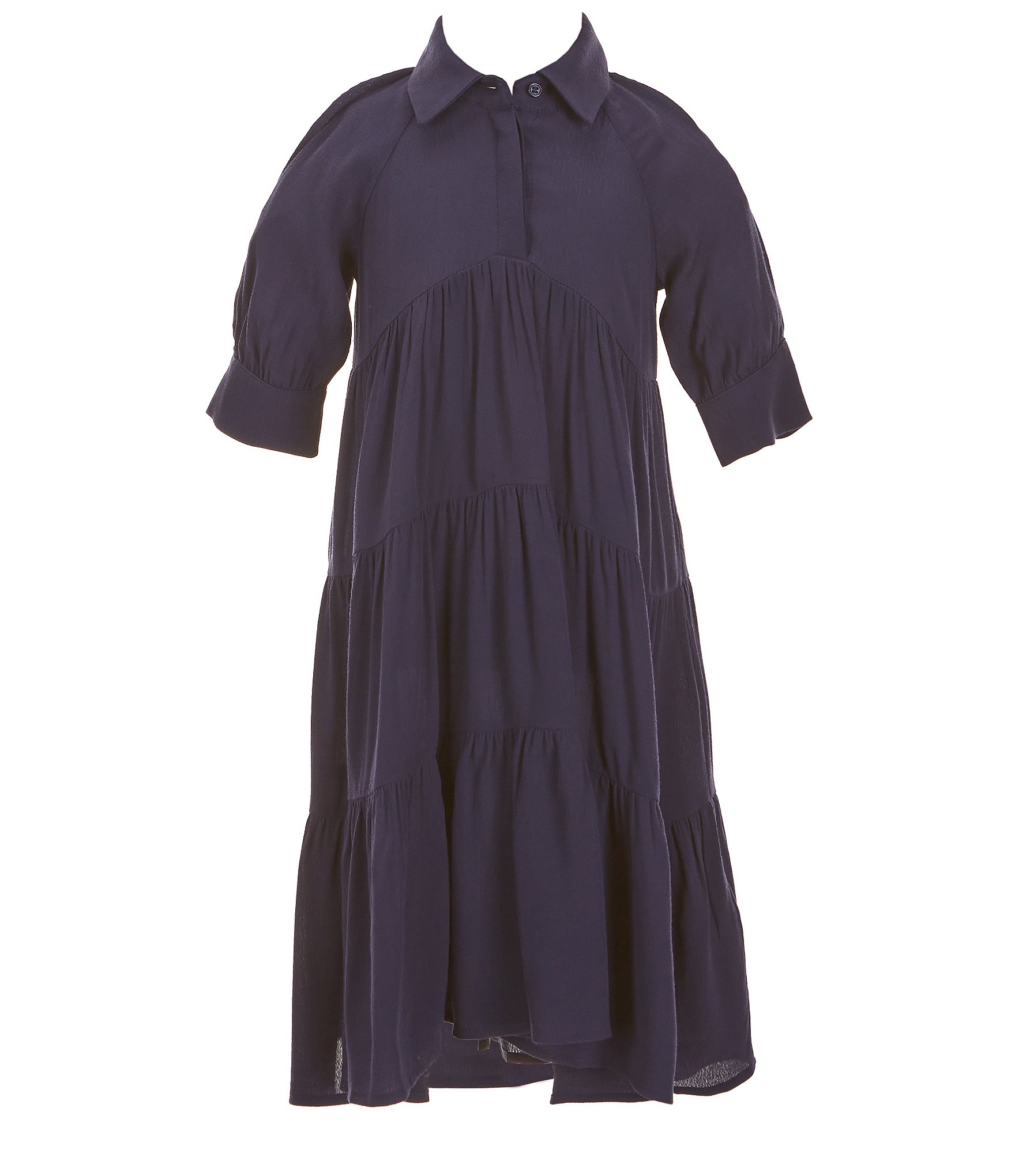 A Loves A Little Girls 2T-6X Balloon Sleeve A-Line Midi Dress