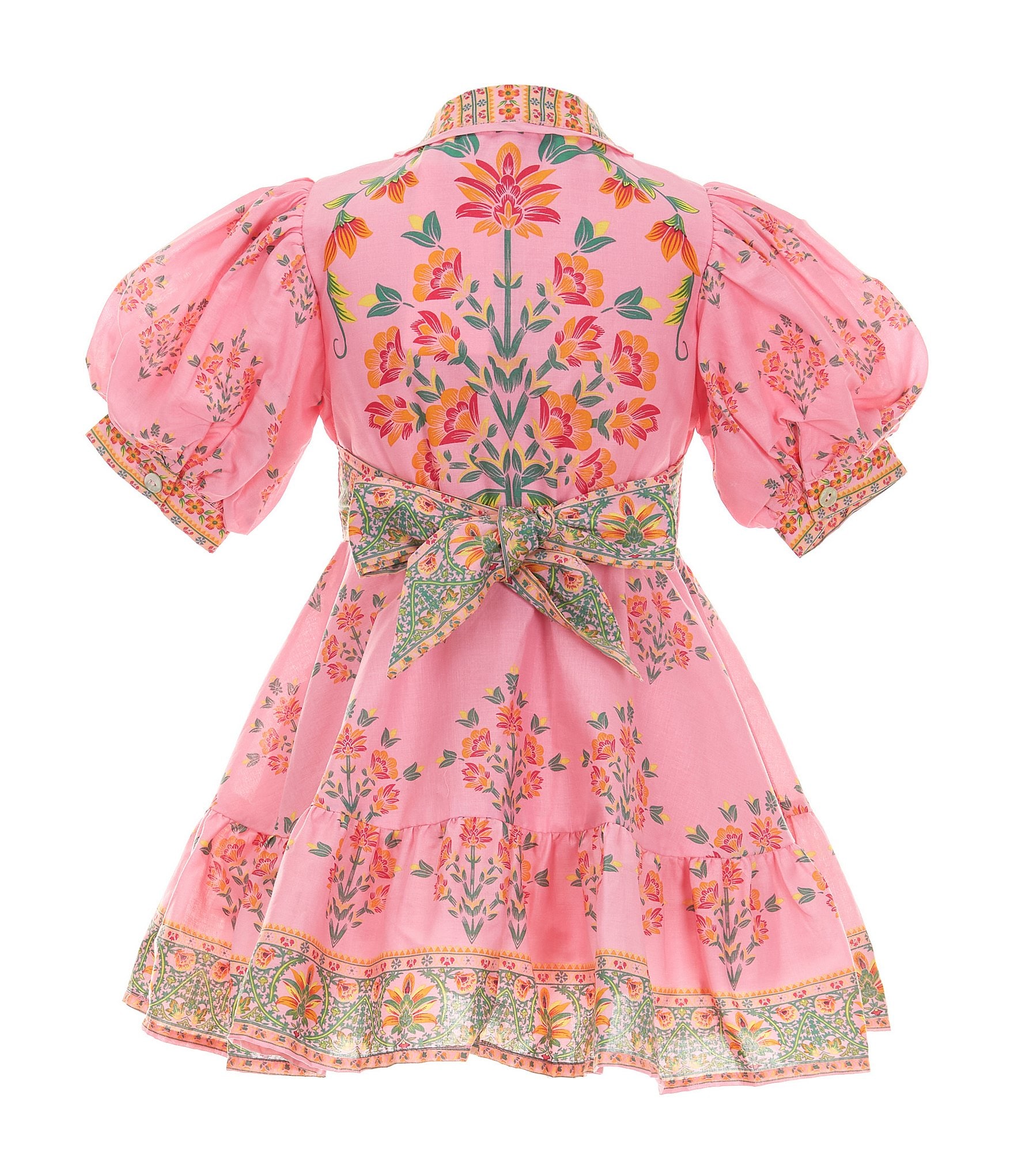 A Loves A Little Girls 2T-6X Bubble Sleeve Floral Dress