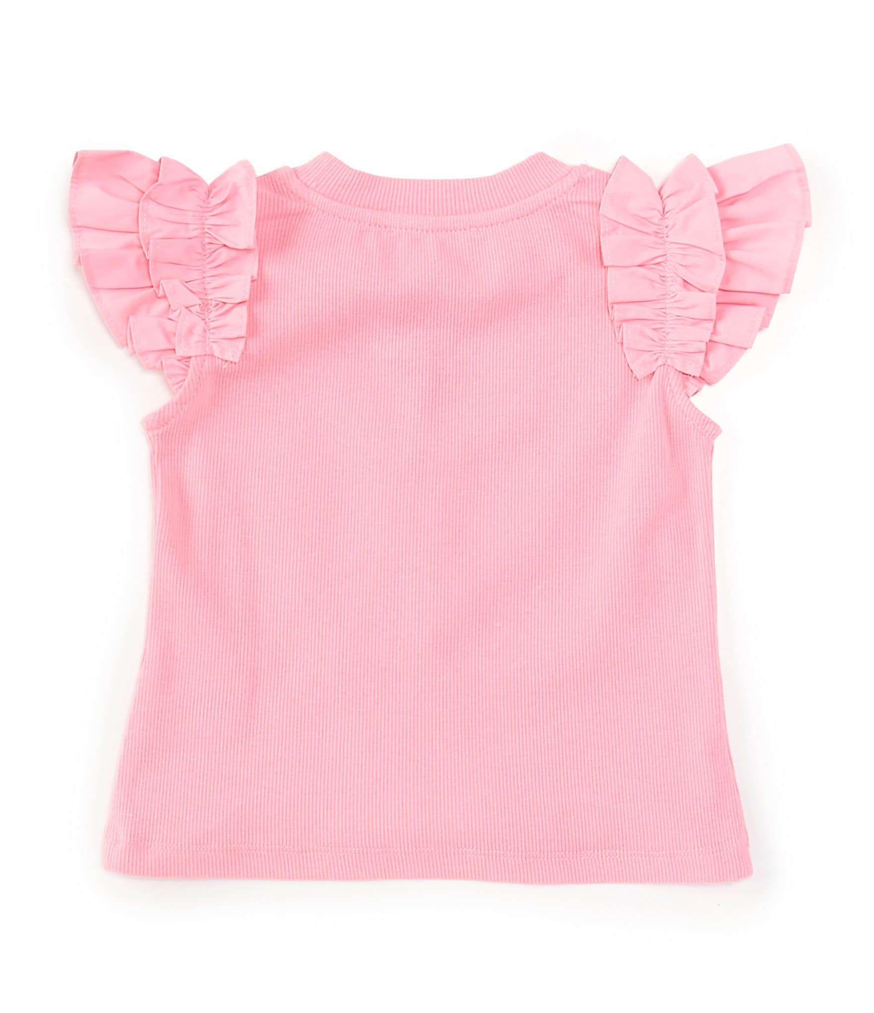 A Loves A Little Girls 2T-6X Flutter Sleeve Ribbed Tank