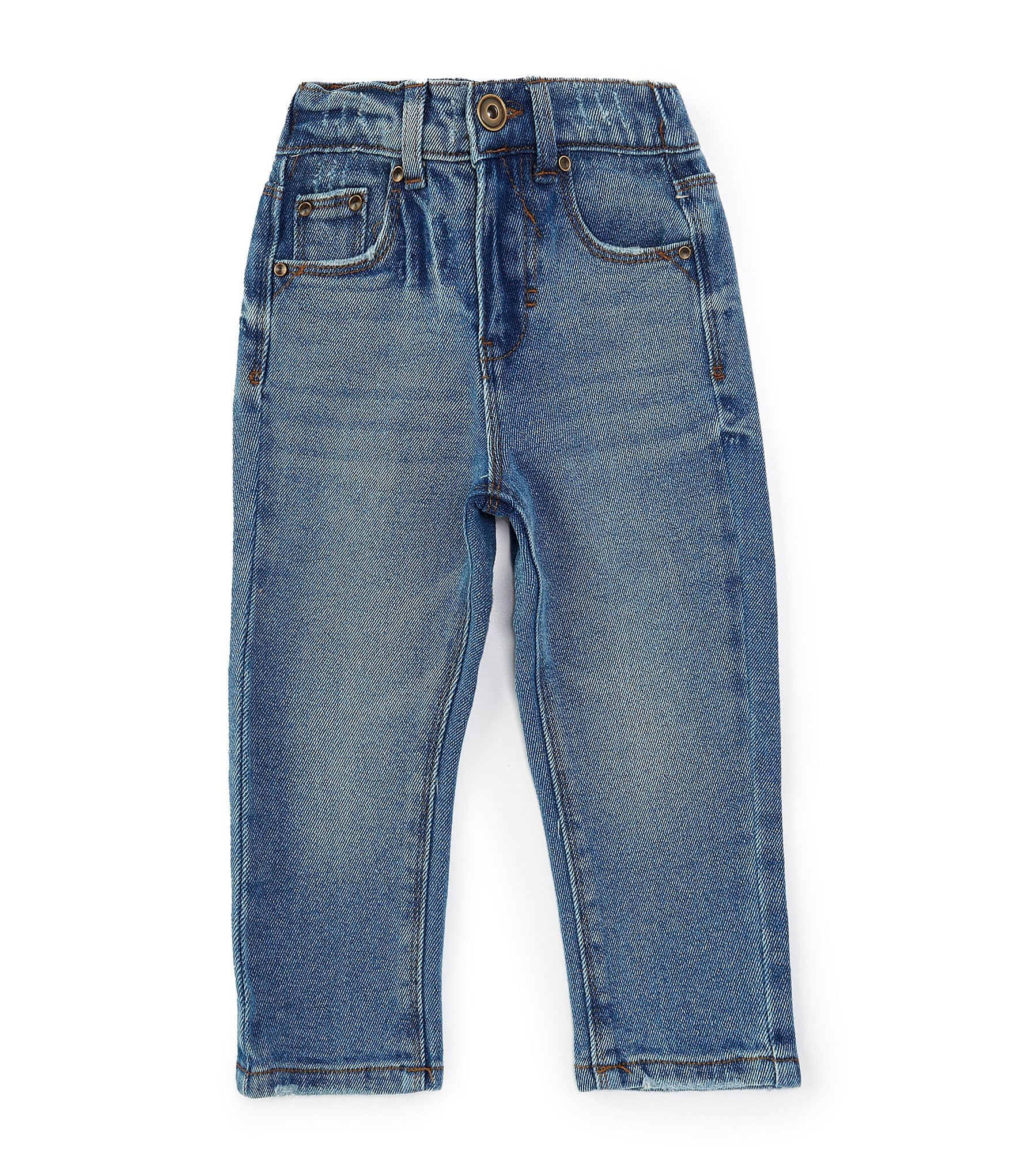 A Loves A Little Girls 2T-6X High Waist Wide Leg Denim Pants