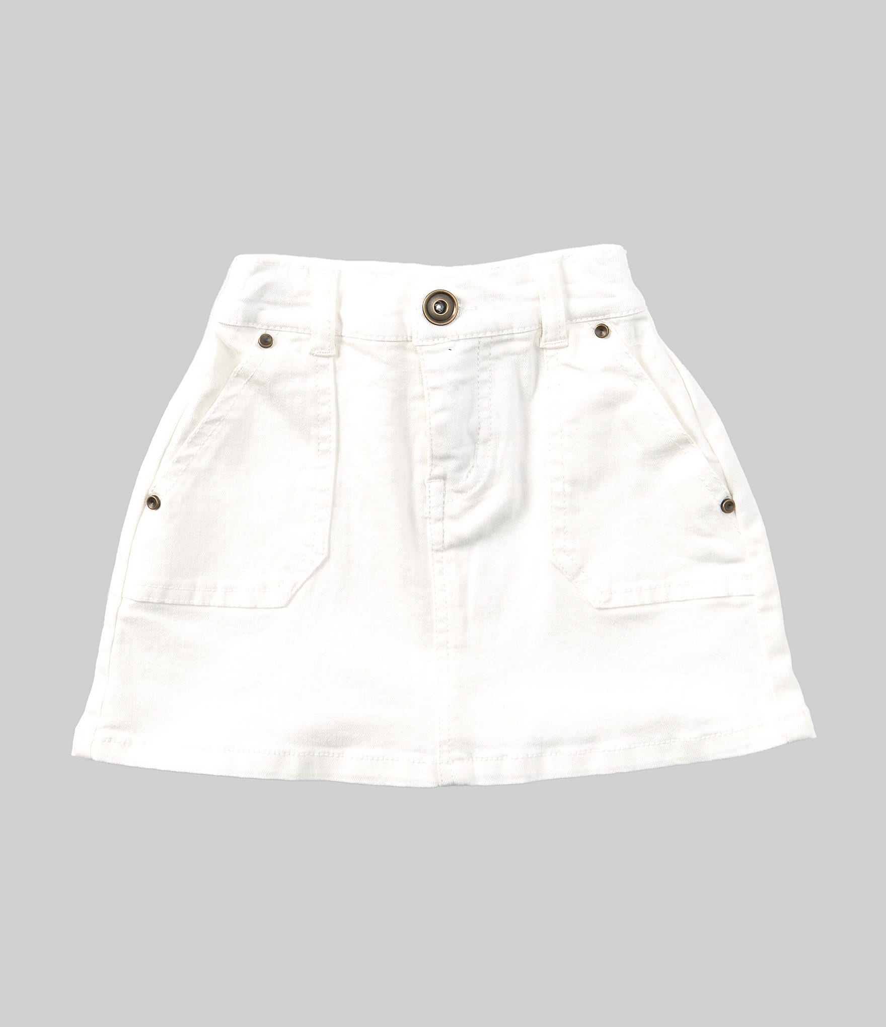 A Loves A Little Girls 2T-6X Oversized Front Pocket Denim Mini Skirt