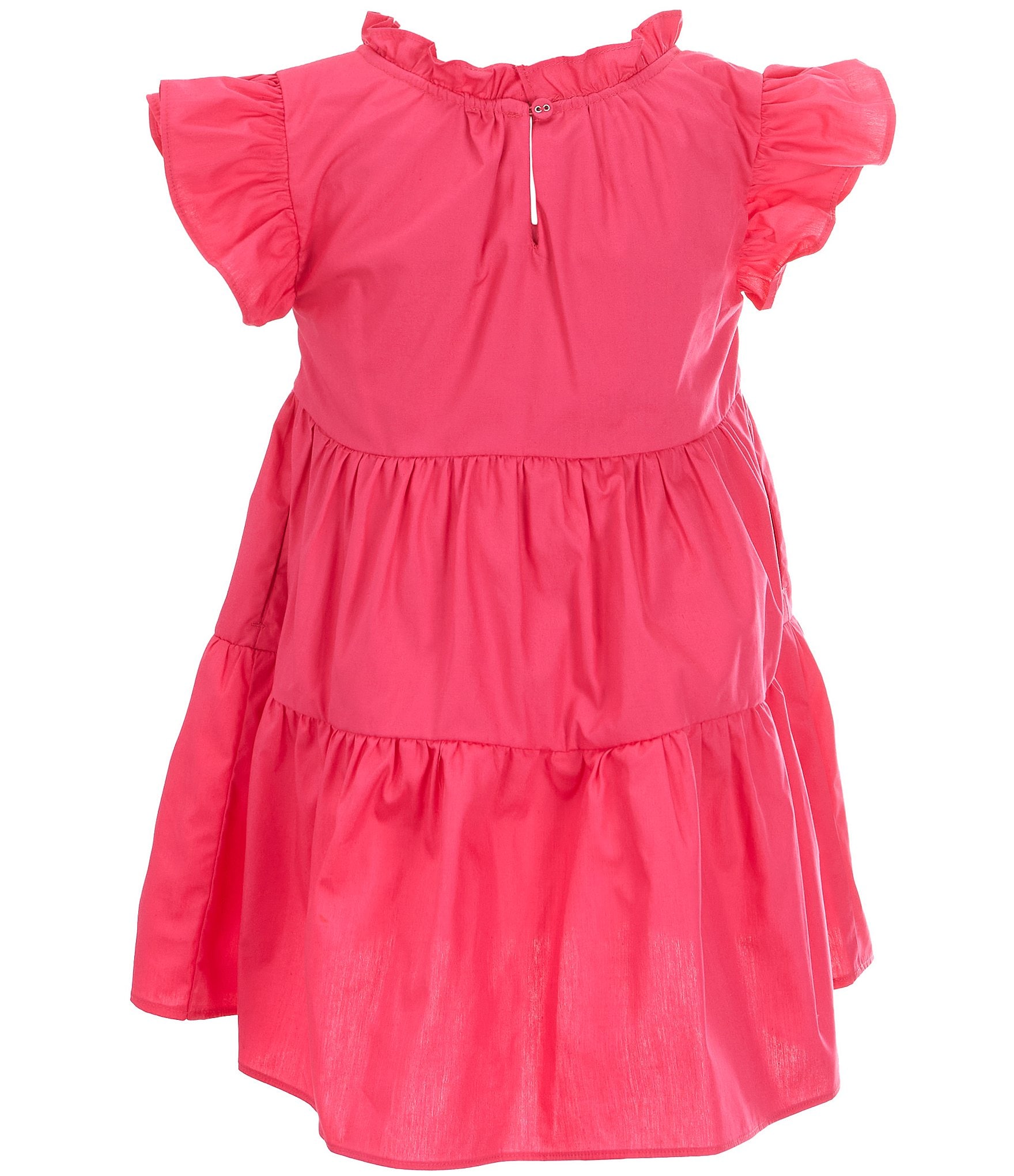 A Loves A Little Girls 2T-6X Ruffle Short Sleeve A-Line Tiered Dress