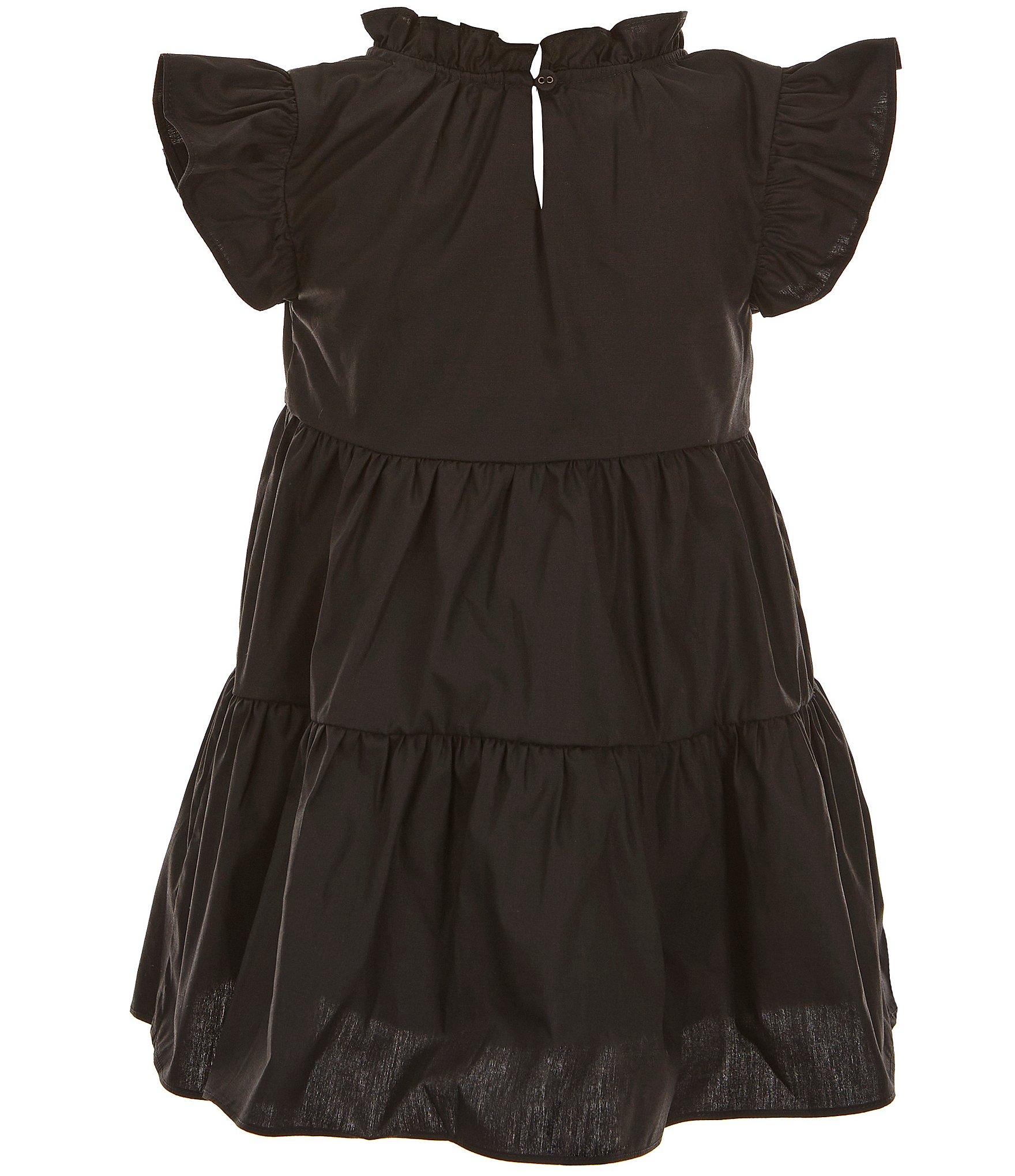 A Loves A Little Girls 2T-6X Ruffle Short Sleeve A-Line Tiered Dress