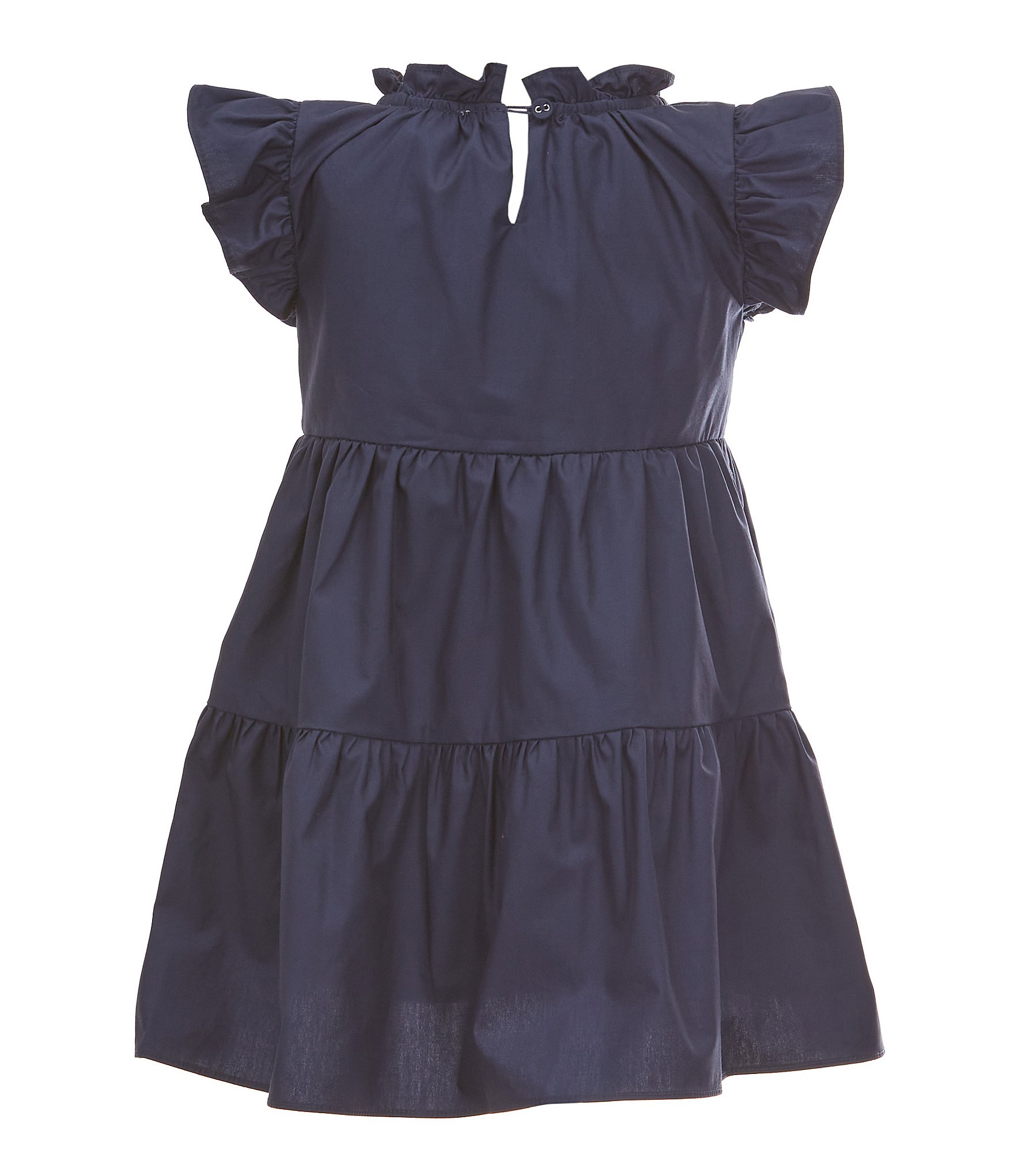 A Loves A Little Girls 2T-6X Ruffle Short Sleeve A-Line Tiered Dress