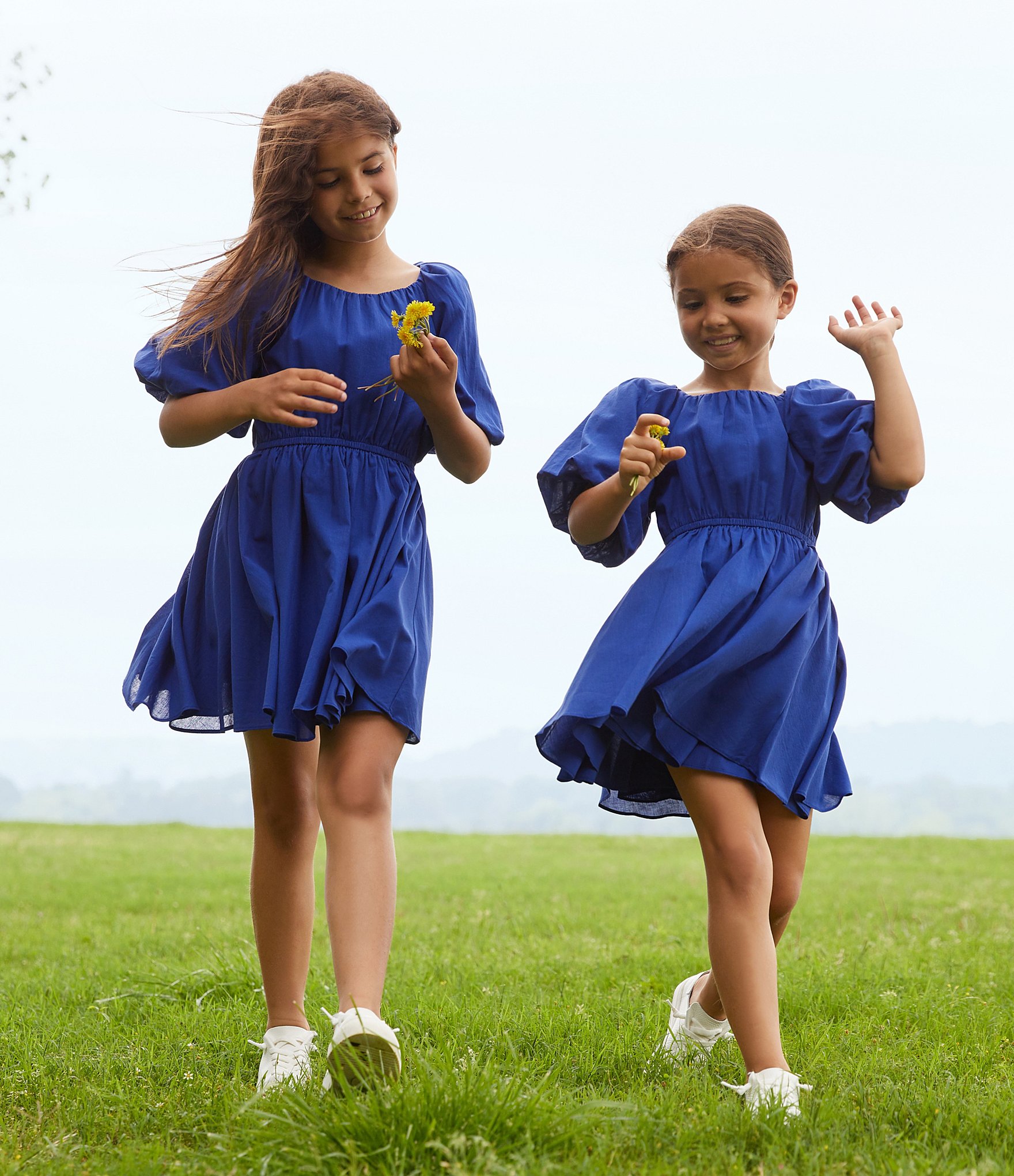 A Loves A Little Girls 2T-6X Family Matching Short Balloon Sleeve Dress