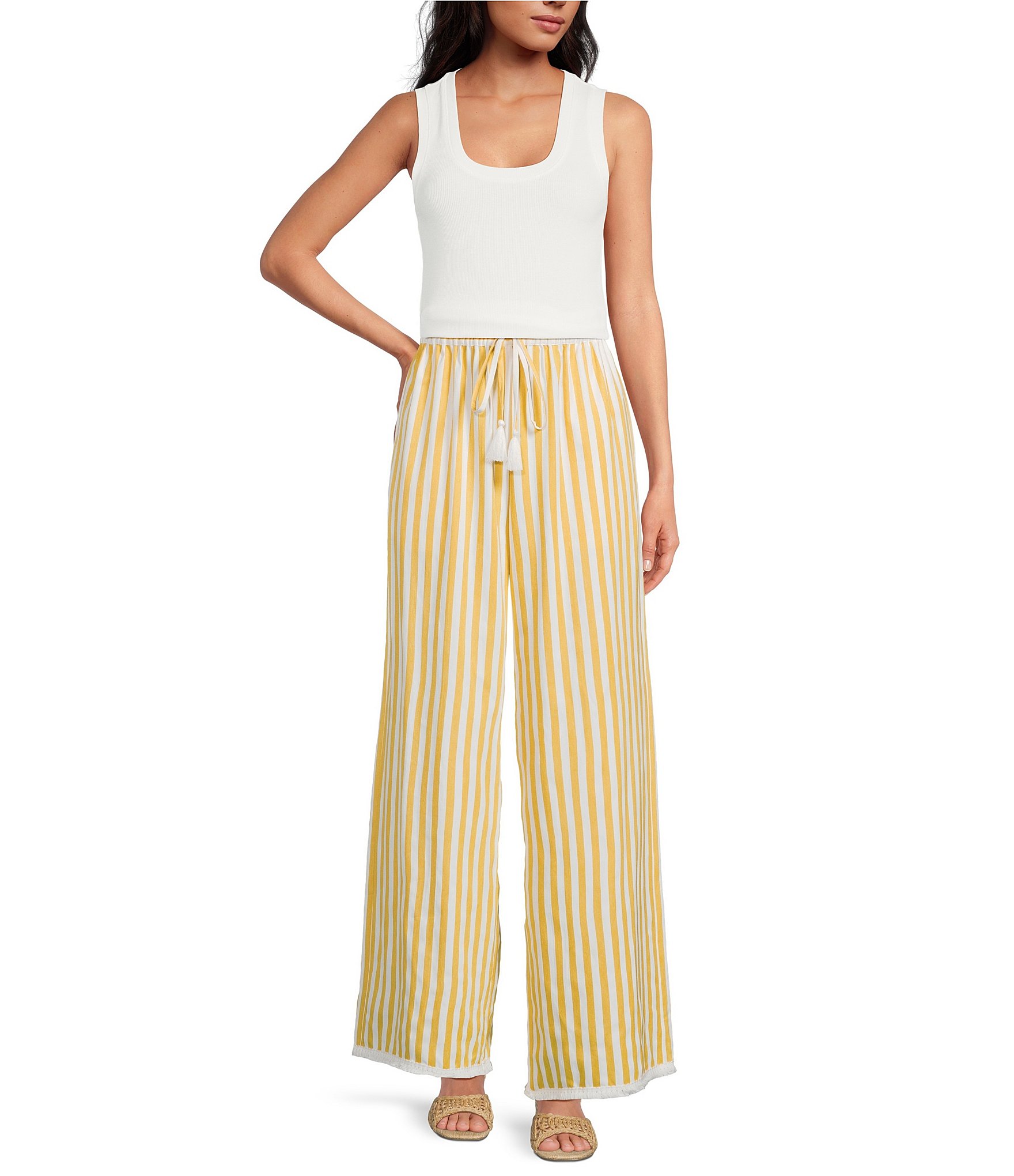 A Loves A Ribbed Knit Scoop Neck Sleeveless Tank