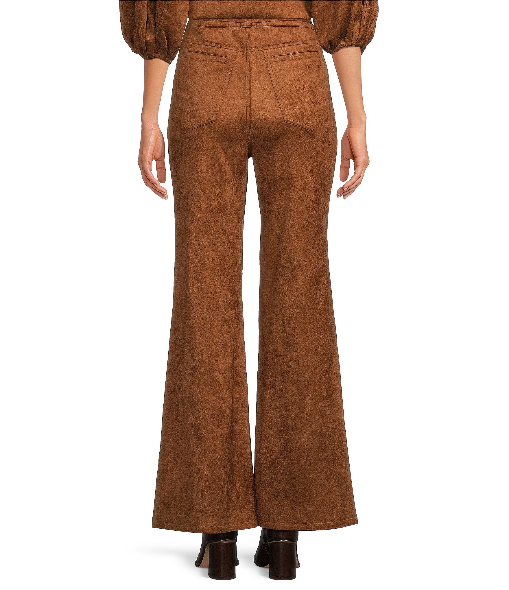 A Loves A Suede High Rise Wide Leg Coordinating Pants