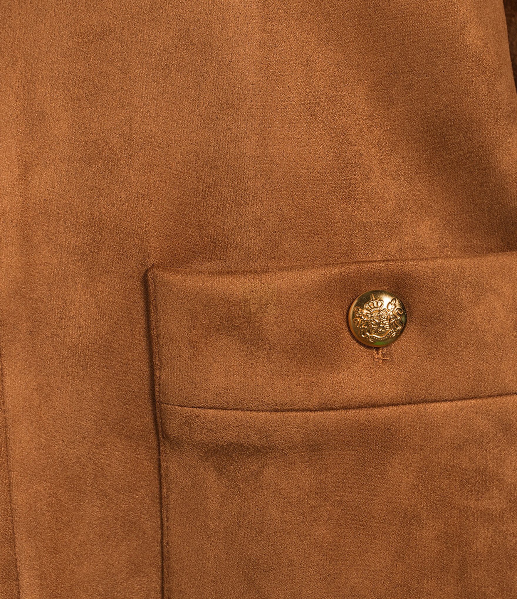 A Loves A Suede Mock Neck Long Sleeve Bomber Jacket