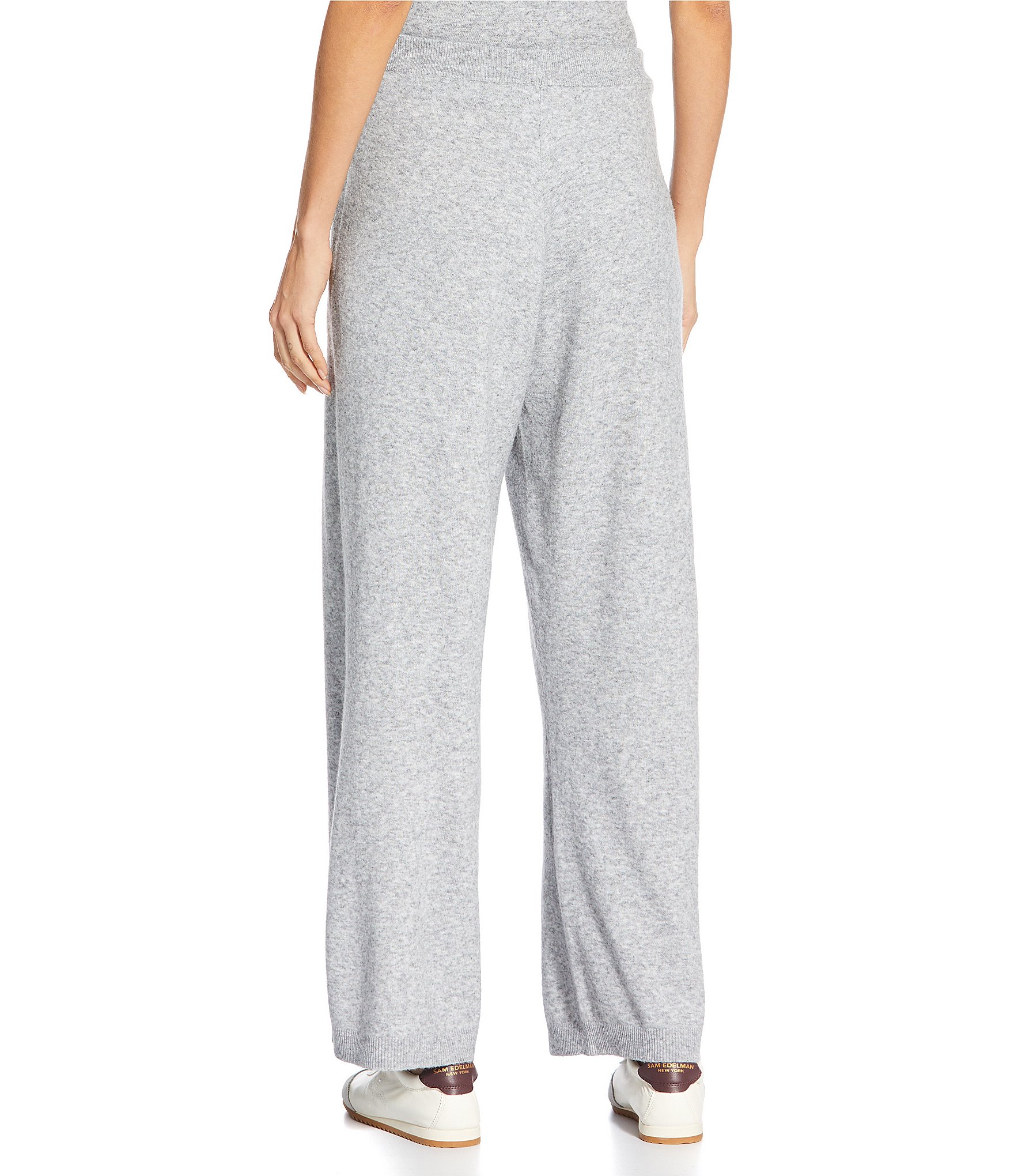 A Loves A Wool Blend Mid Rise Tie Front Wide Leg Sweater Lounge Coordinating Pants