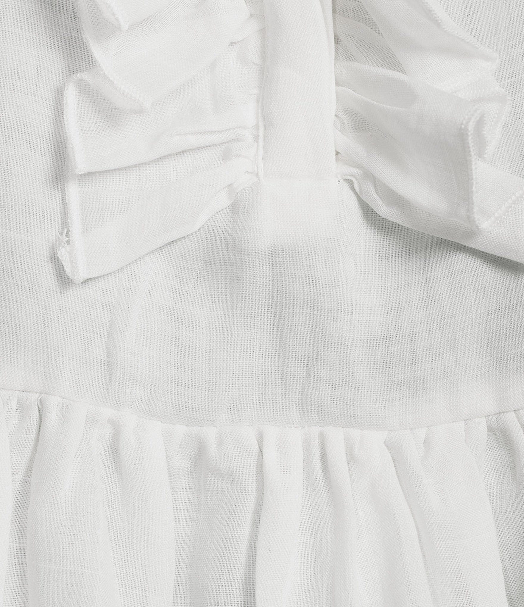 A Loves A Woven Ruffle Collar Split V-Neck Flutter Cap Sleeve Cropped Blouse