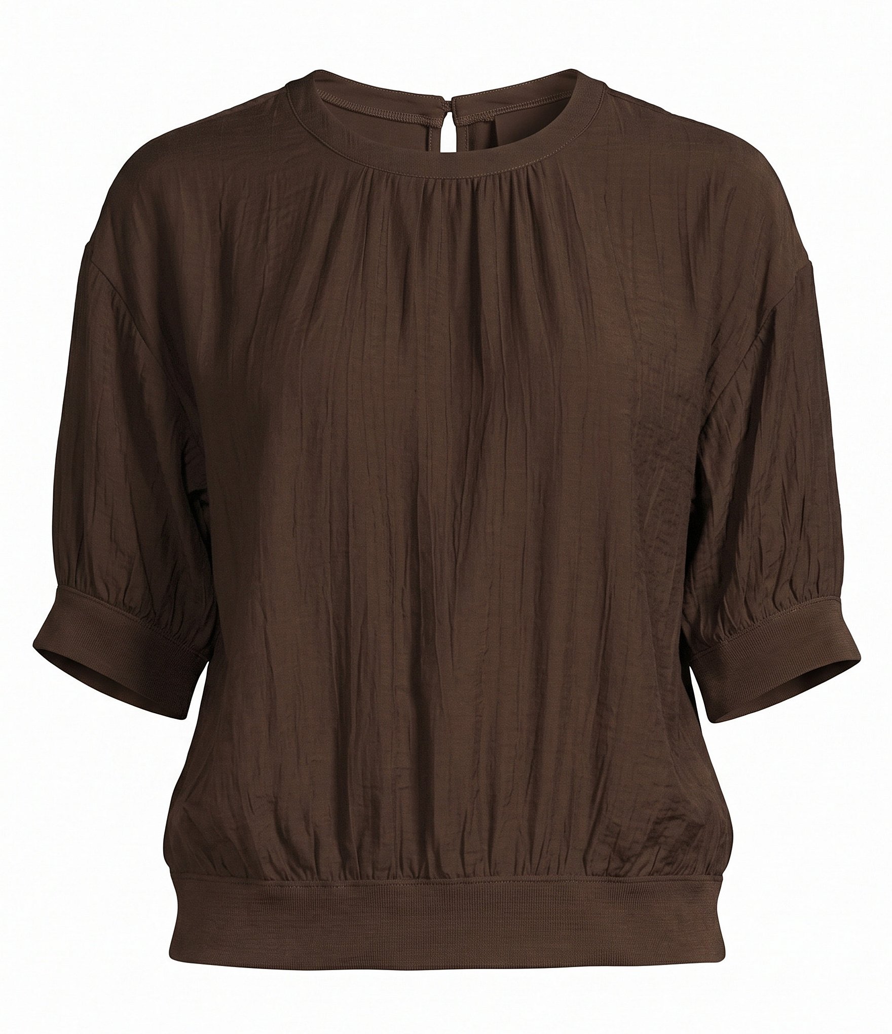 A.Ren Aurelia Round Neck Elbow Sleeve Coordinating Top