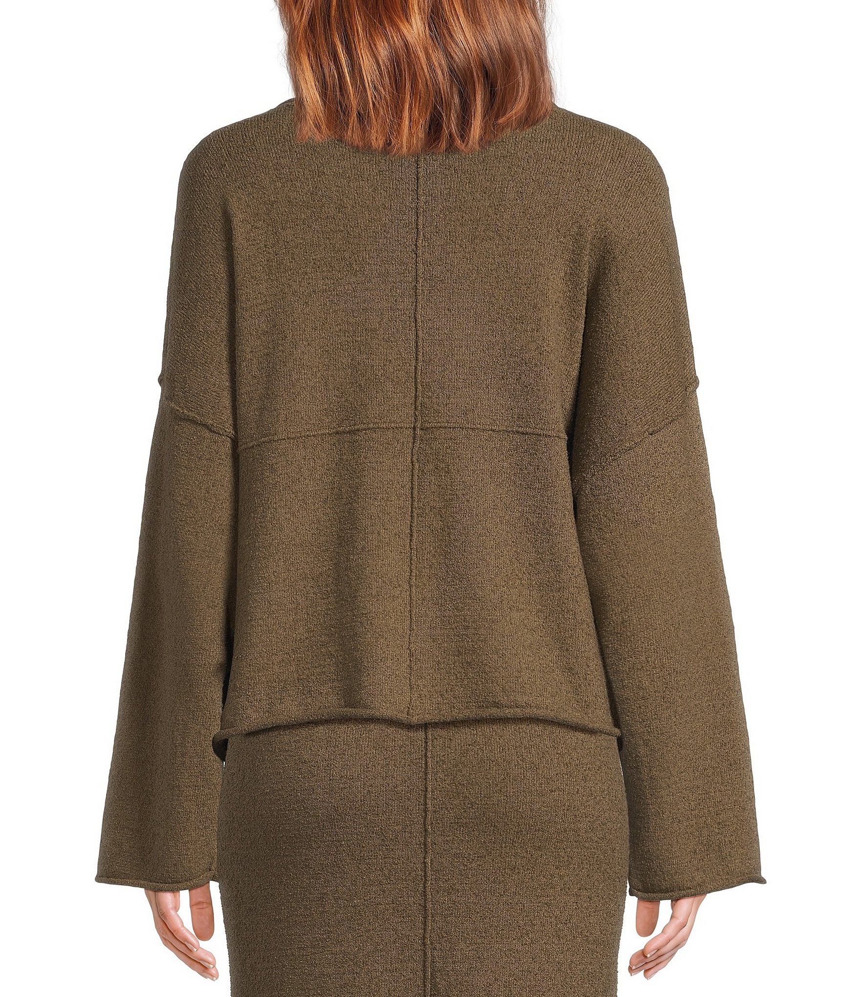 A.Ren Blythe Sweater Knit Round Neck Long Sleeve Coordinating Top