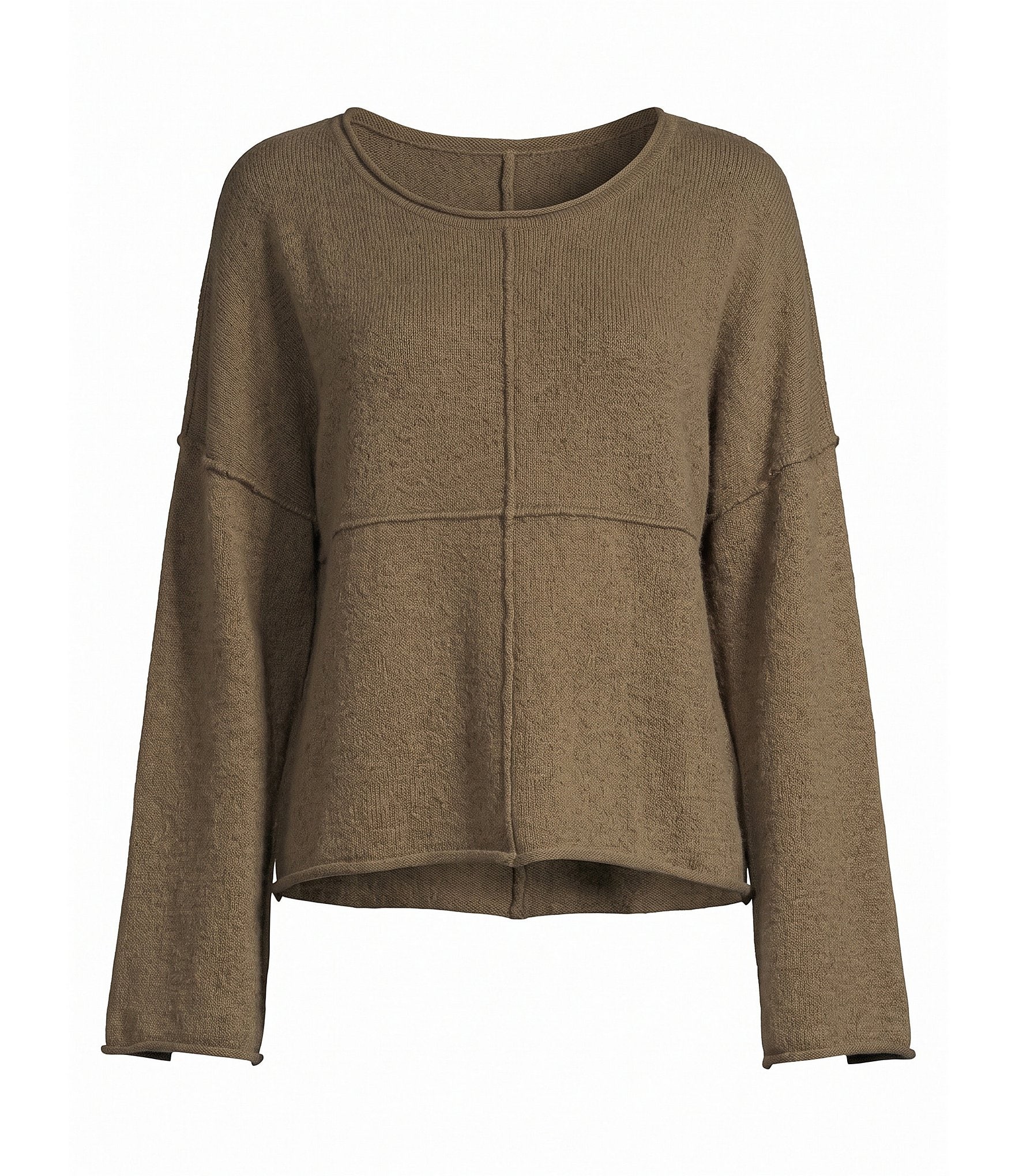 A.Ren Blythe Sweater Knit Round Neck Long Sleeve Coordinating Top