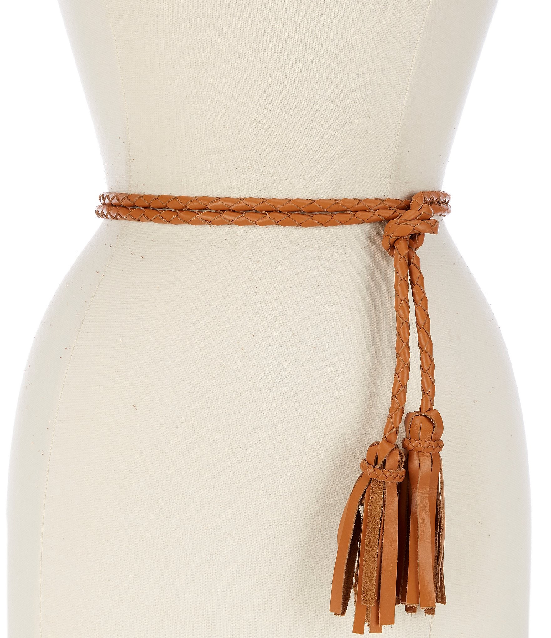 ADA 0.25#double; Fringe Soga Leather Wrap Belt