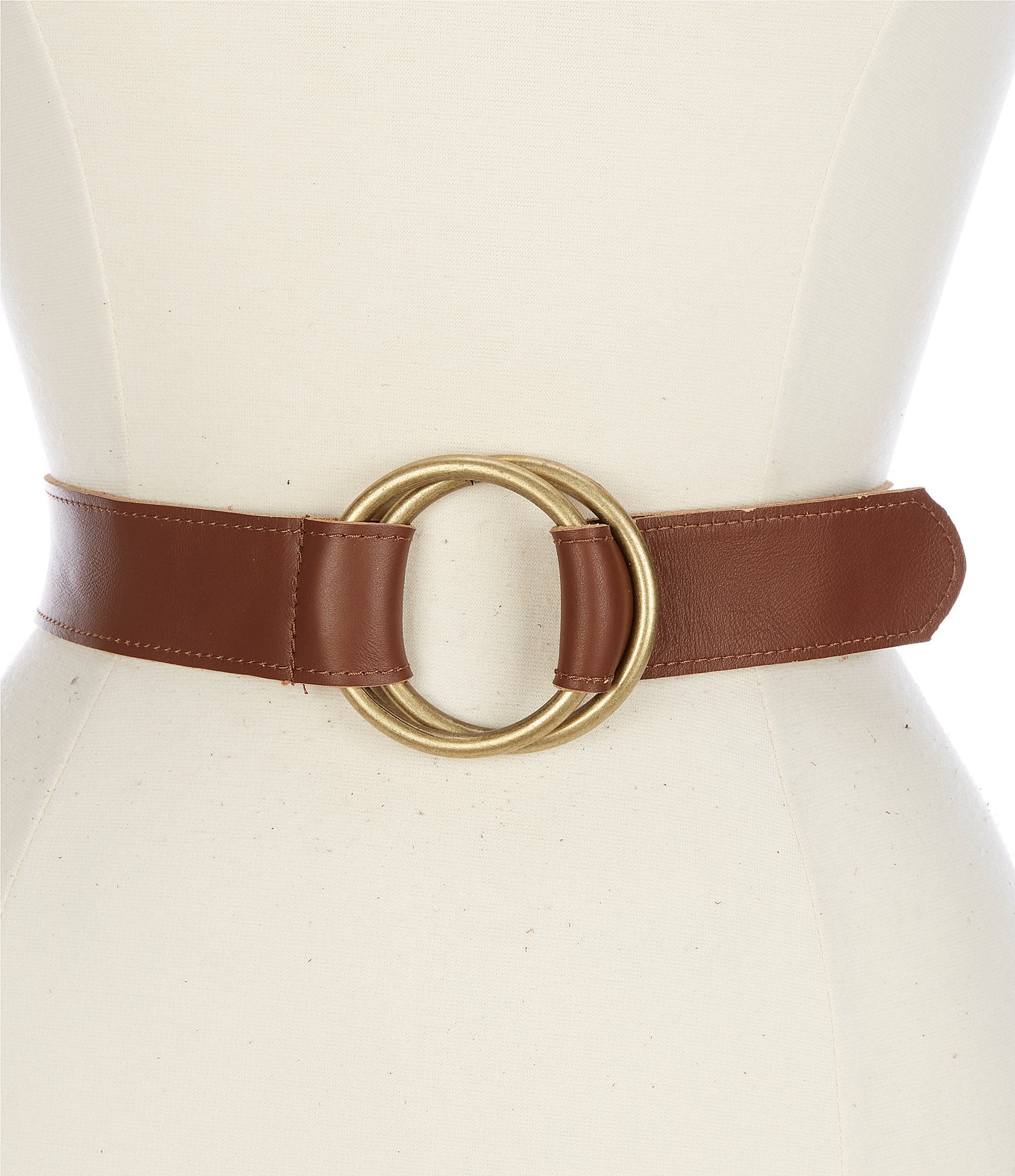 Buy LUKSOFT Double ring belt of PU Leather Punched Hole Fit Belts Upto 38  Inch at Amazon.in