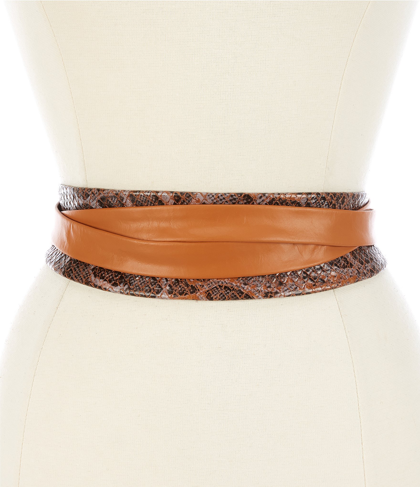 ADA Classic Wrap Animal Print Leather Belt | Dillard's