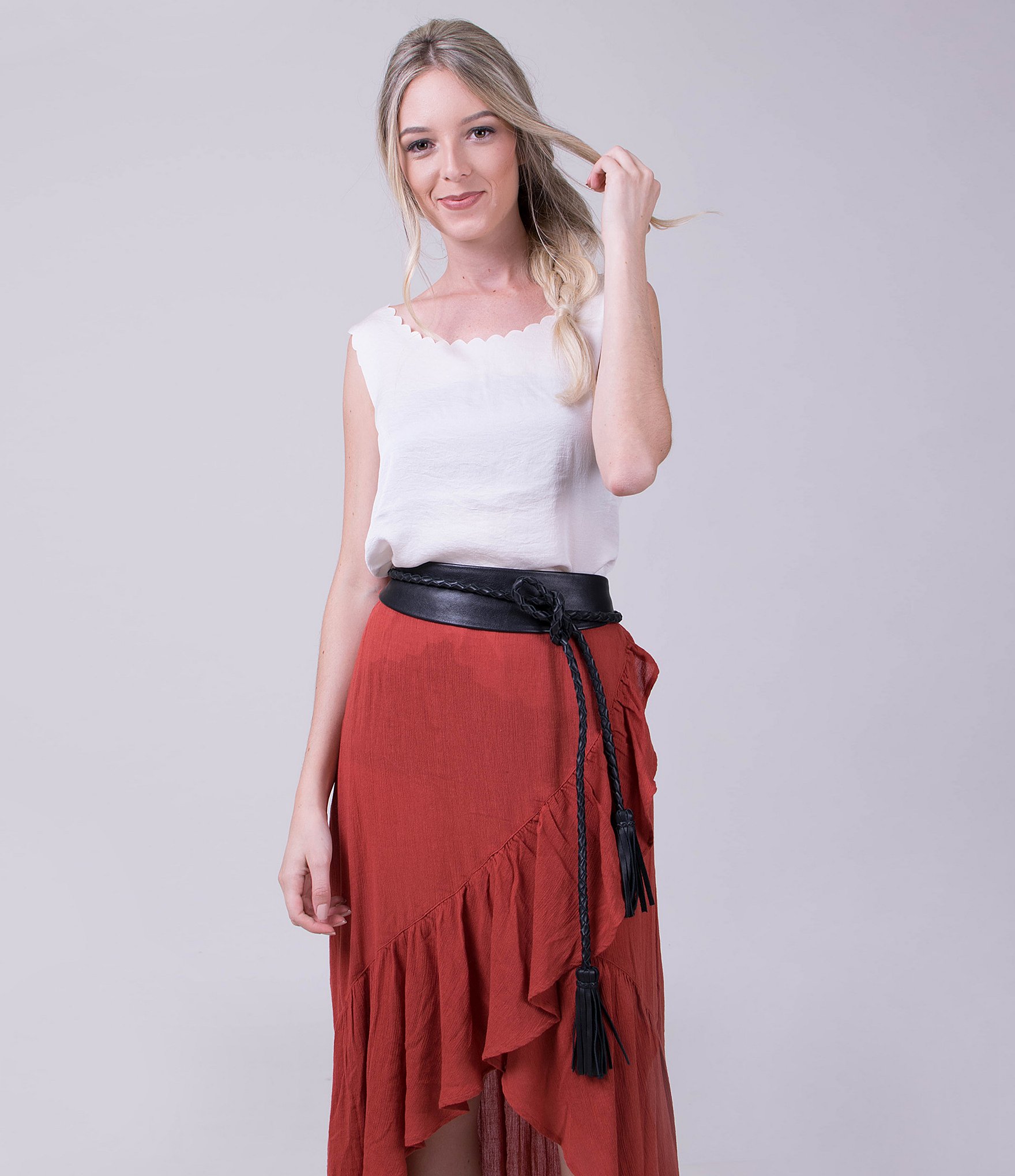 ADA Lucky Leather Wrap Belt