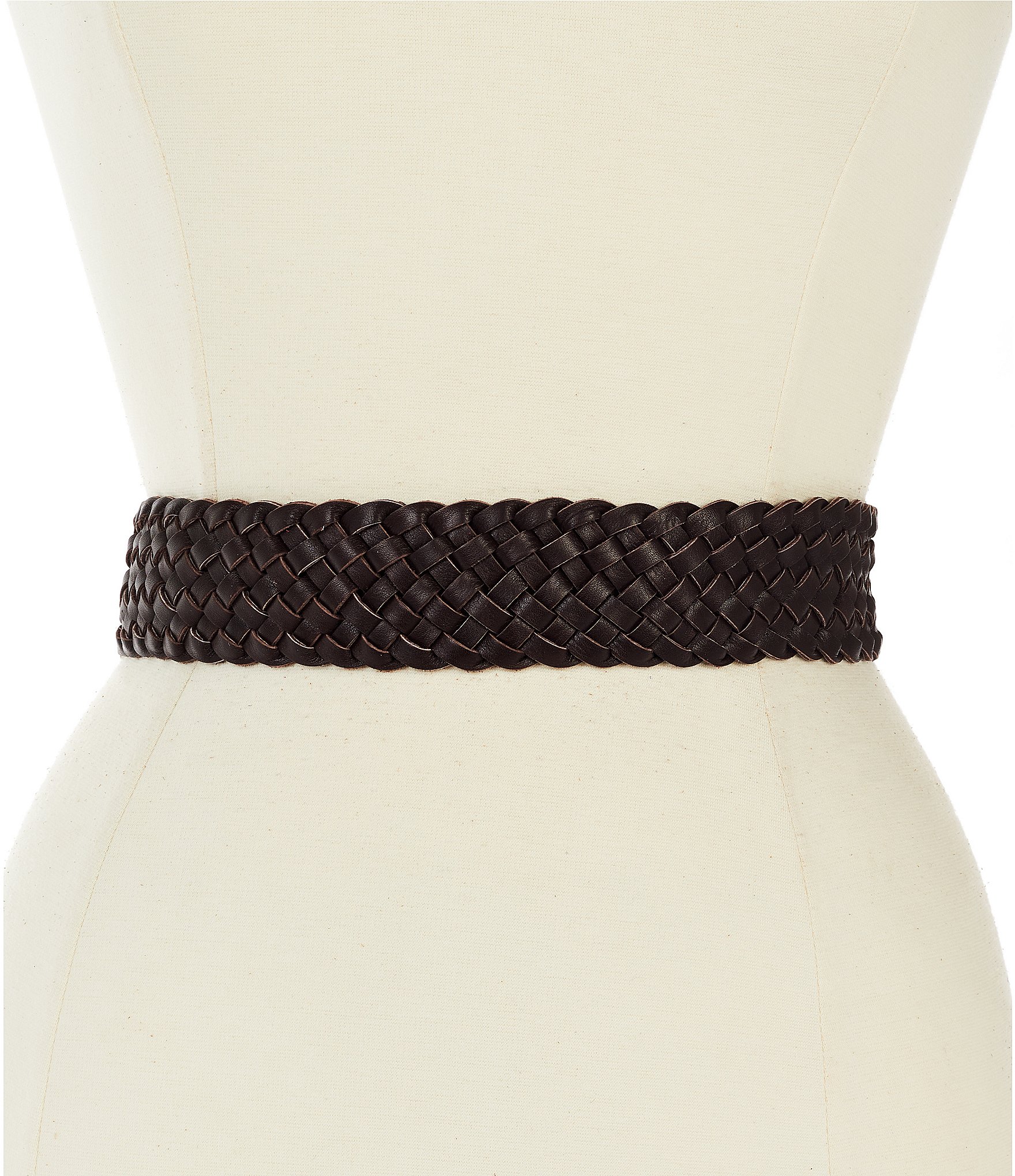 ADA Collection Lucky Braided Leather Wrap Belt. Metallic Leather Braided Wrap Belt - Light Gold | Boston Proper main image 2
