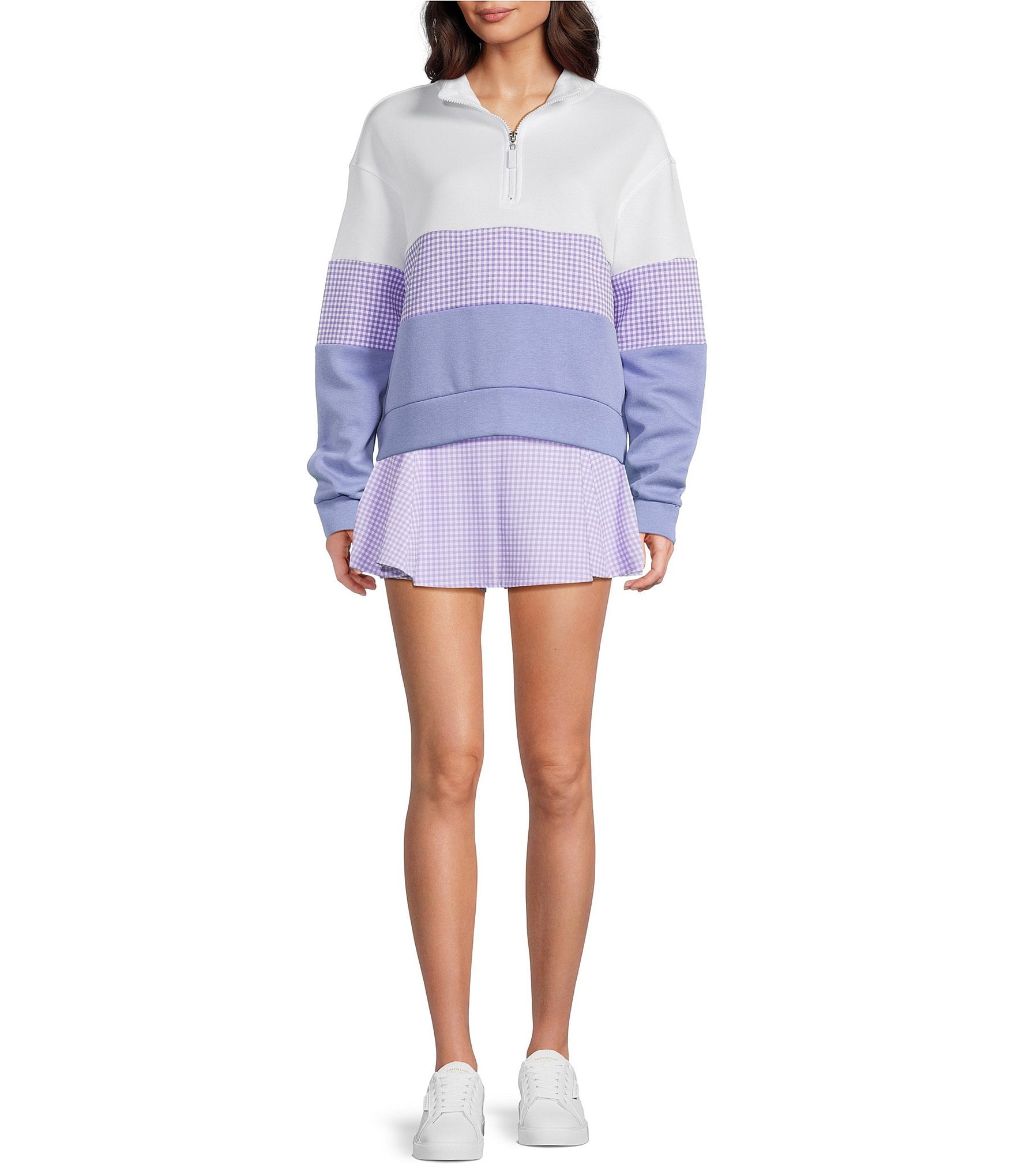 Addison Bay Highland Gingham Print Mini Skort