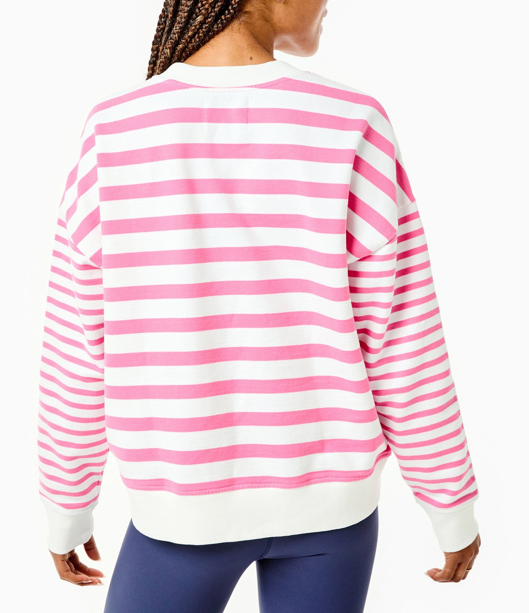 Addison Bay Latham Crew Neck Long Sleeve Striped Sweatshirt