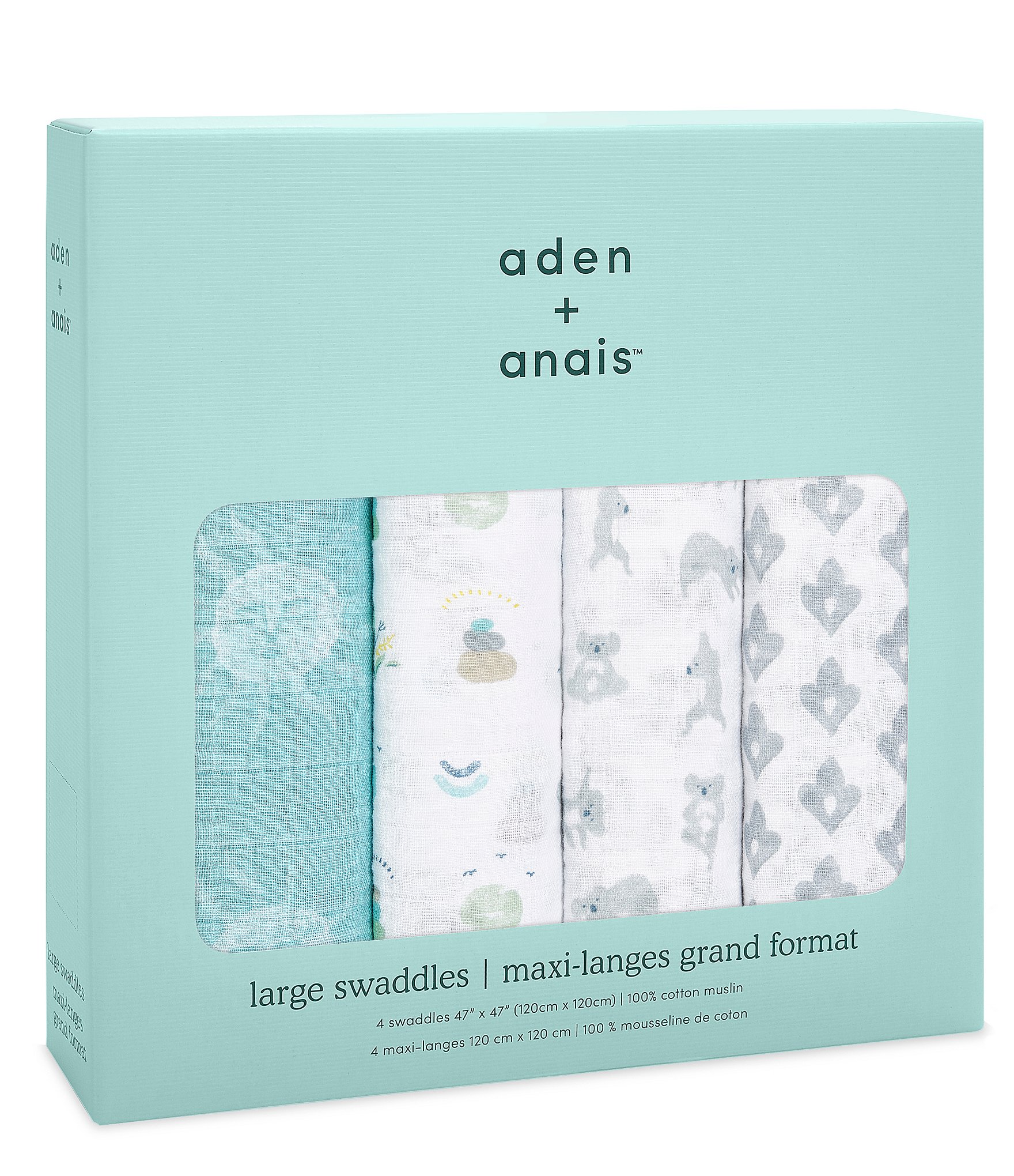 Aden + Anais Now + Zen Cotton Muslin Classic Swaddles 4-Pack