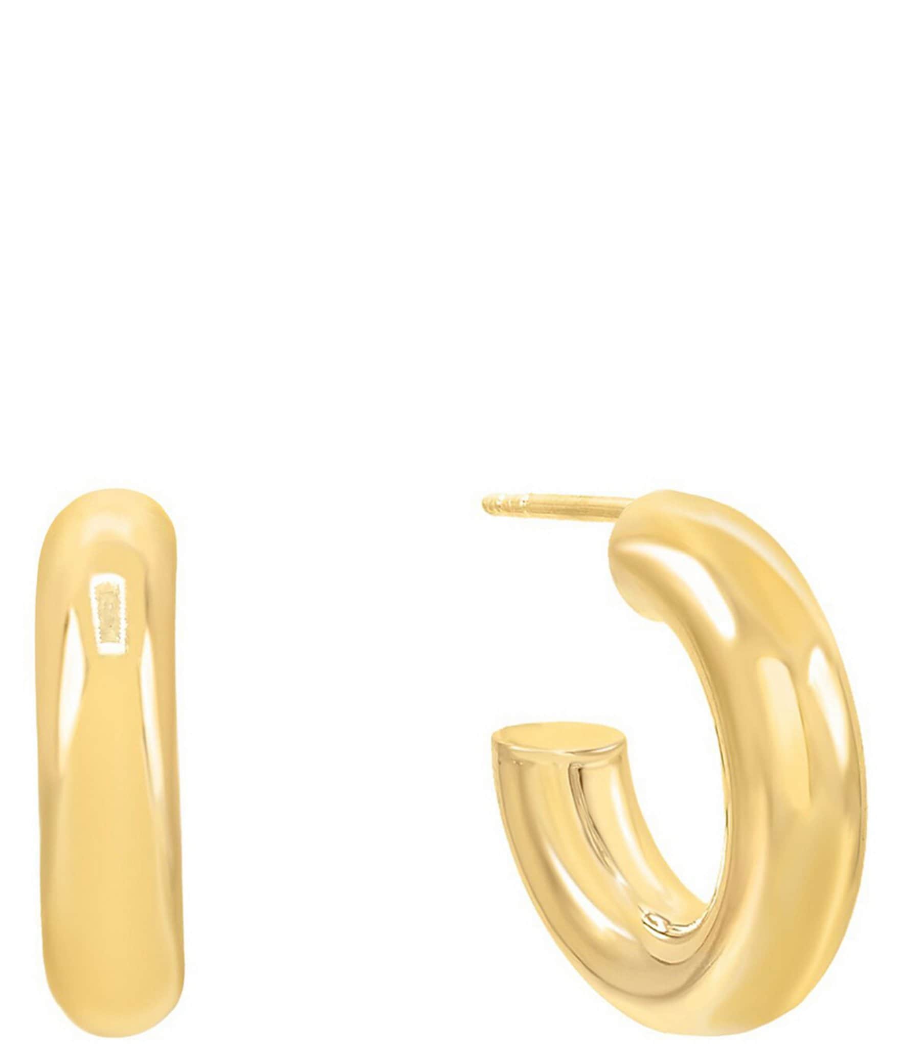 Buy WOWSHOW Large Big Gold Hoop Earrings Wide Flat Hoop Earrings Thick Hoops  for Women at Amazon.in