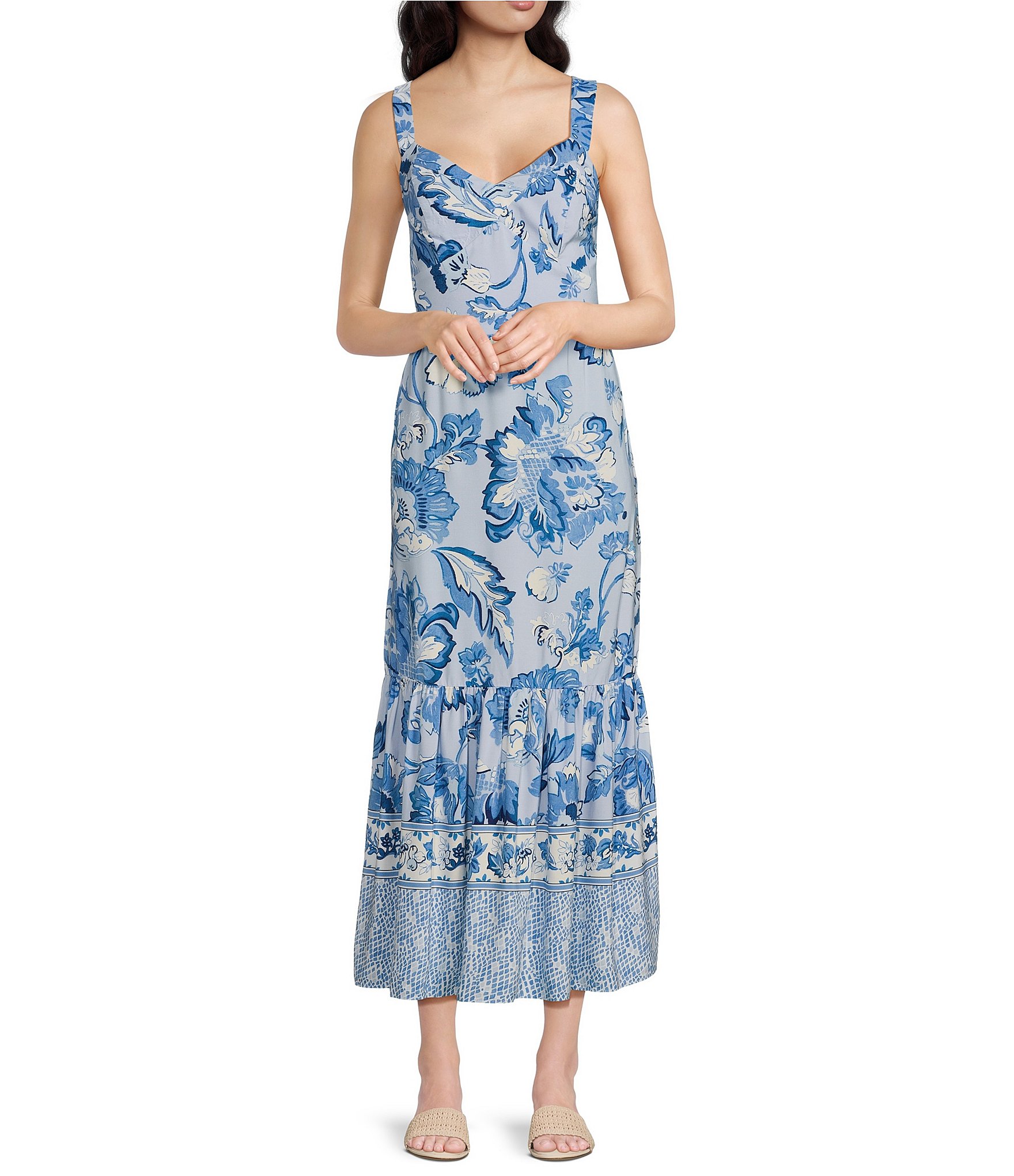 Women's Beaded Sleeveless Midi Dress