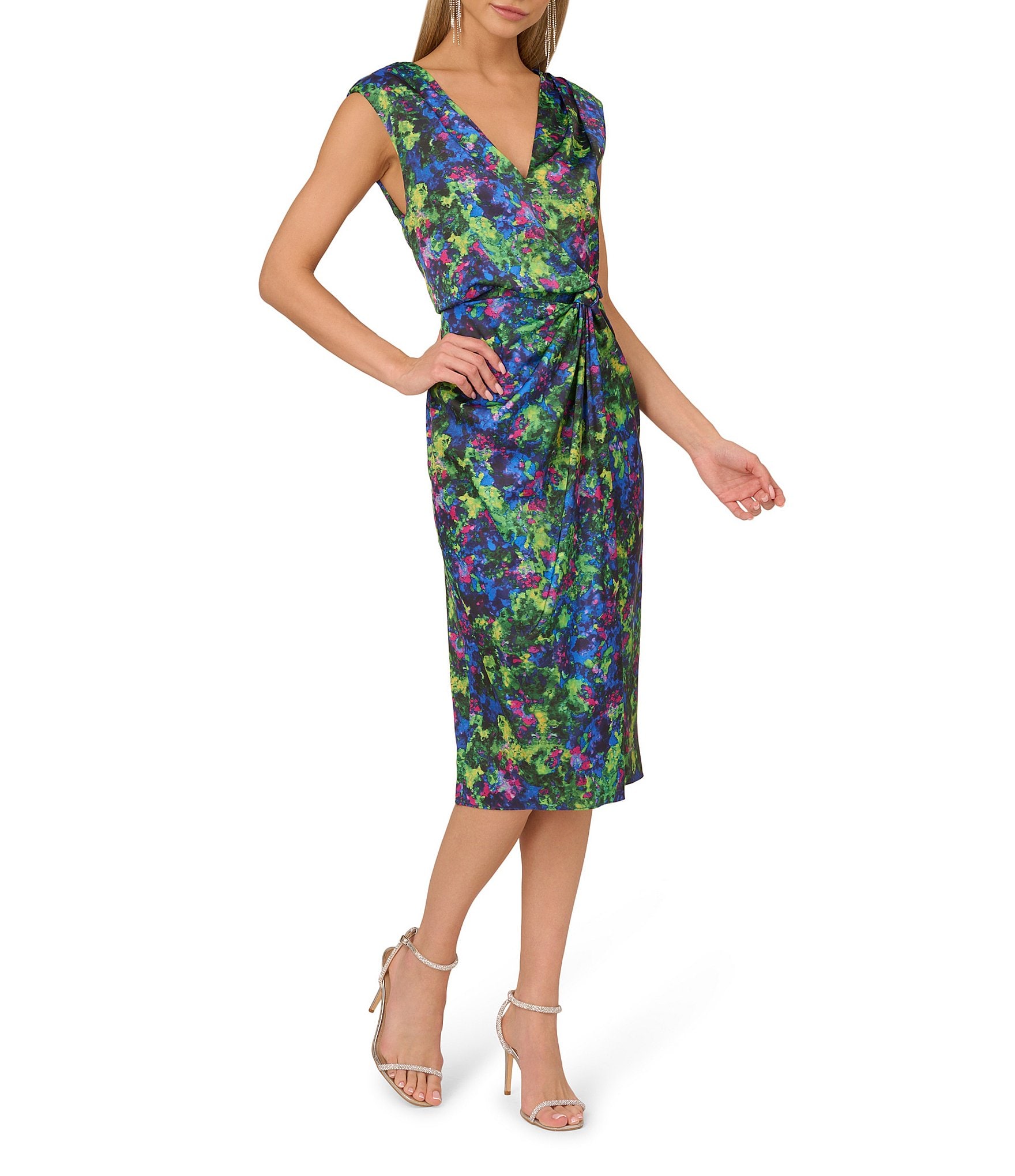 Adrianna papell faux wrap dress best sale