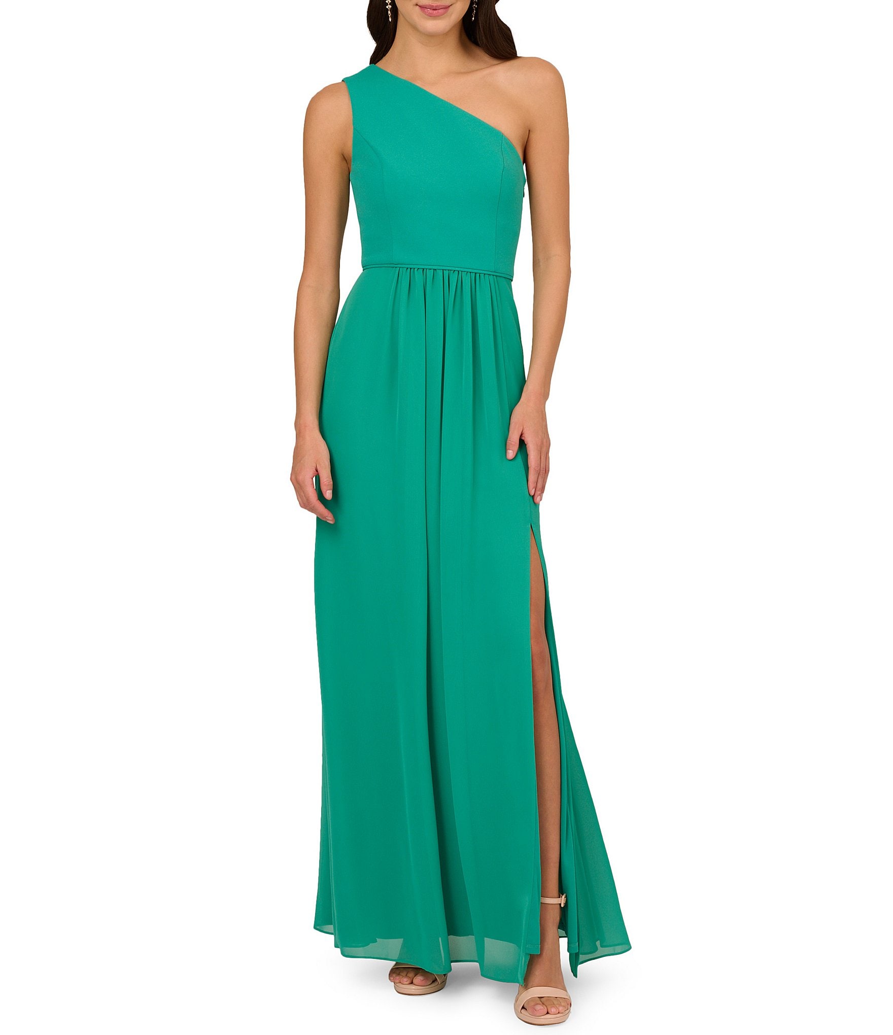 Adrianna Papell Tiered Chiffon Dress