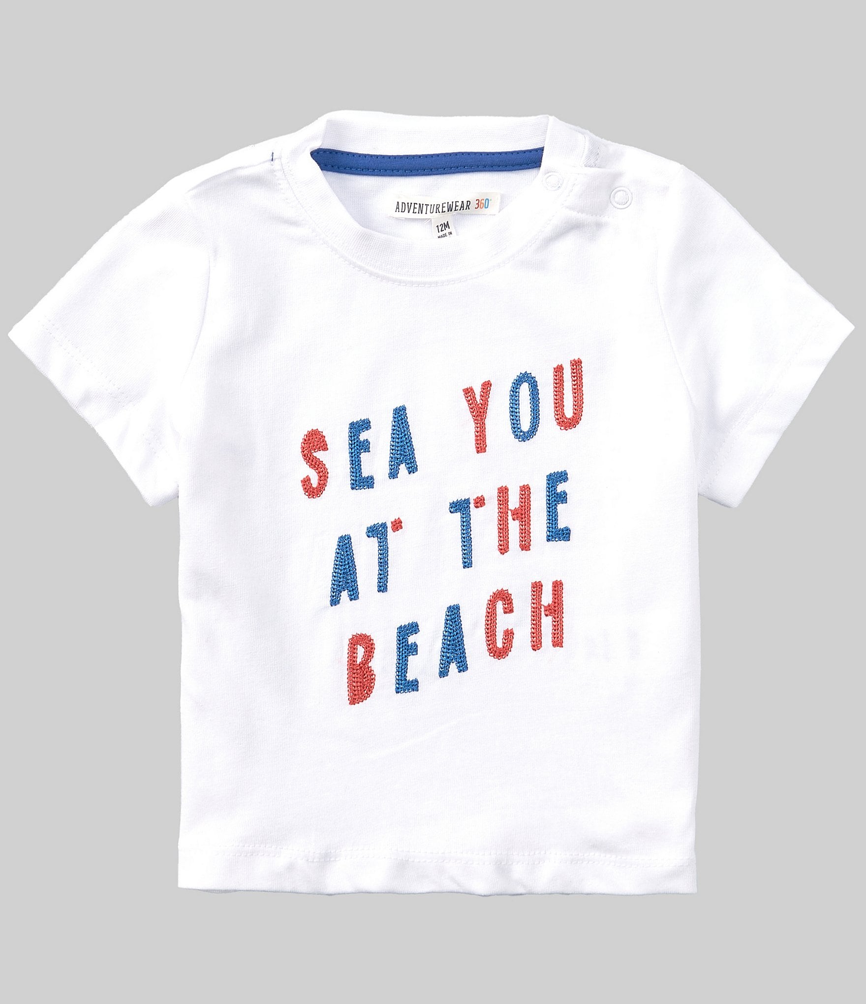 Adventurewear 360 Baby Boys 12-24 Months Round Neck Short Sleeve Beach T-Shirt