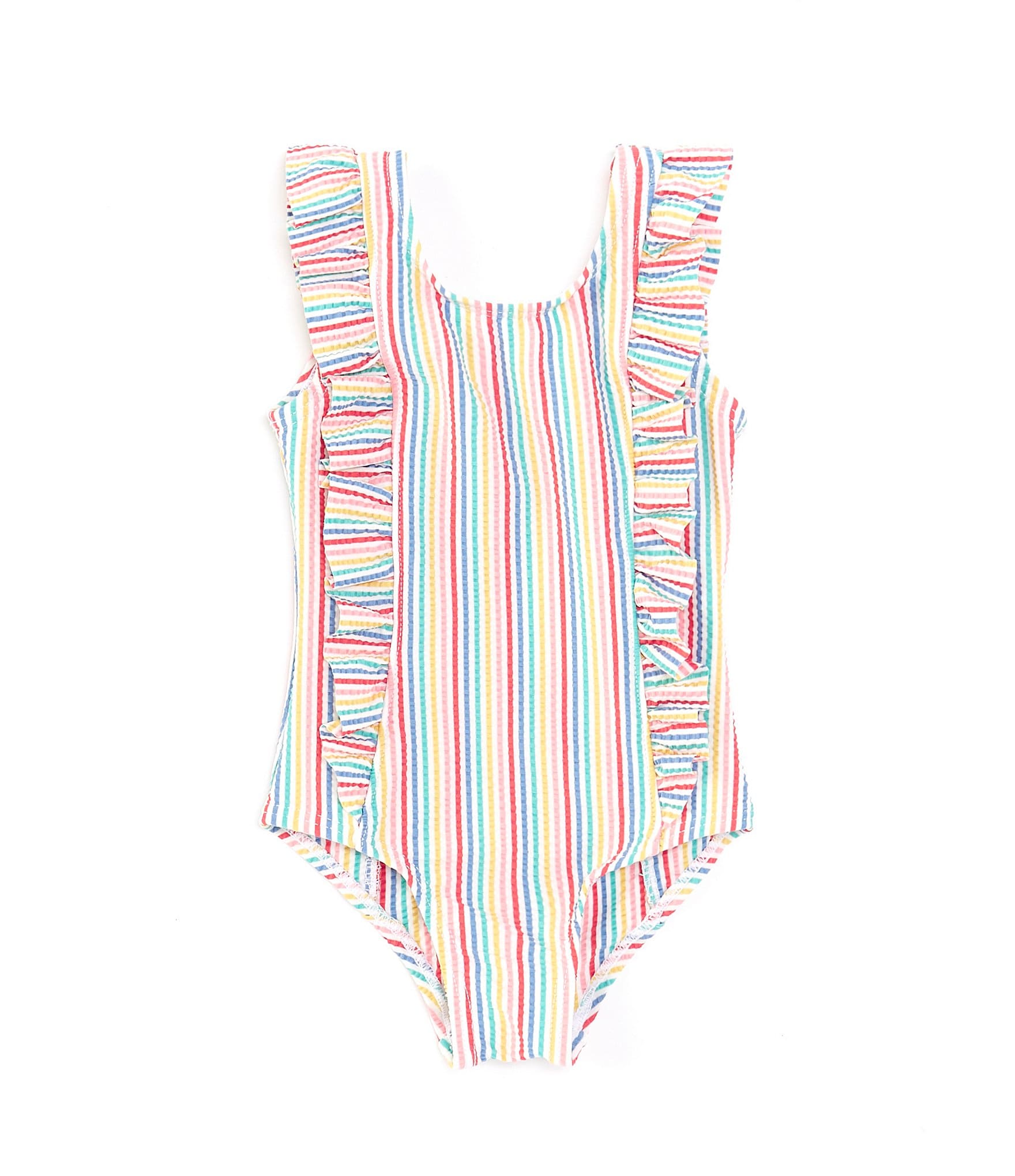 Adventurewear 360 Baby Girls 3-24 Months Scoop Neck Sleeveless Rainbow Stripe One-Piece Swimsuit