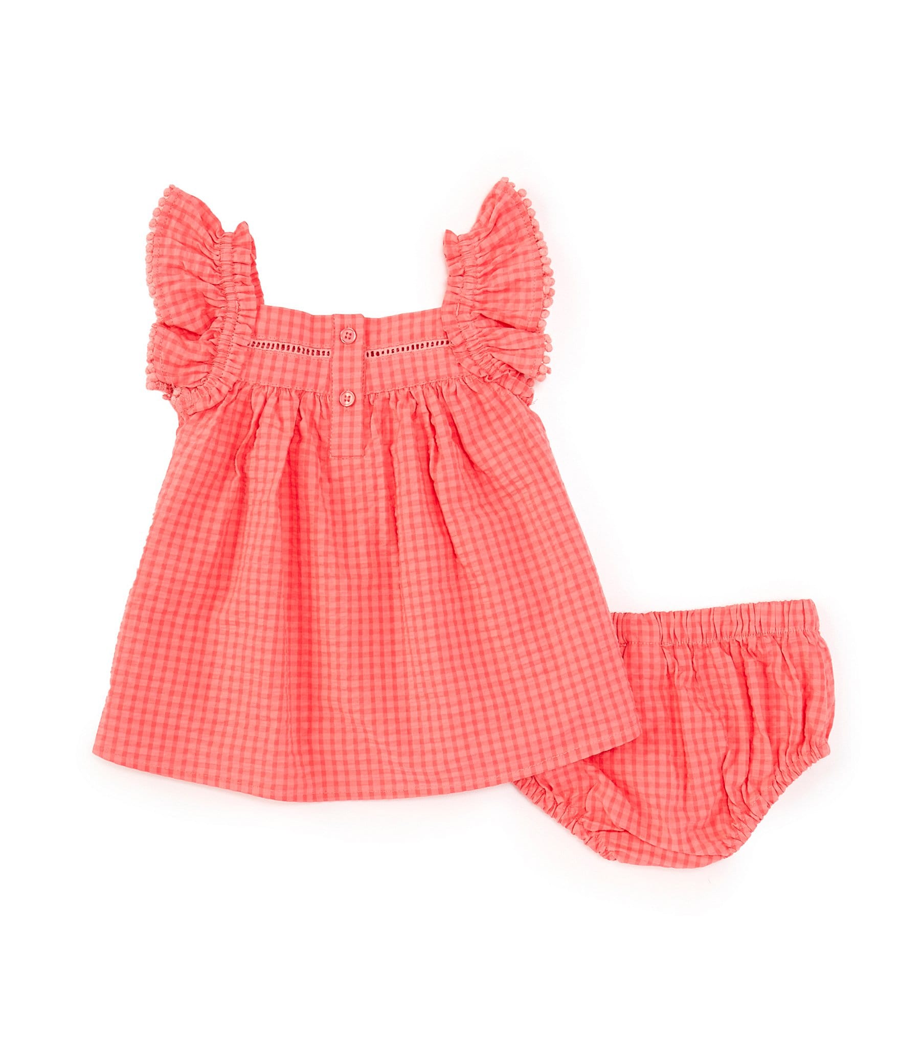 Adventurewear 360 Baby Girls 3-24 Months Square Neck Sleeveless Gingham Dress